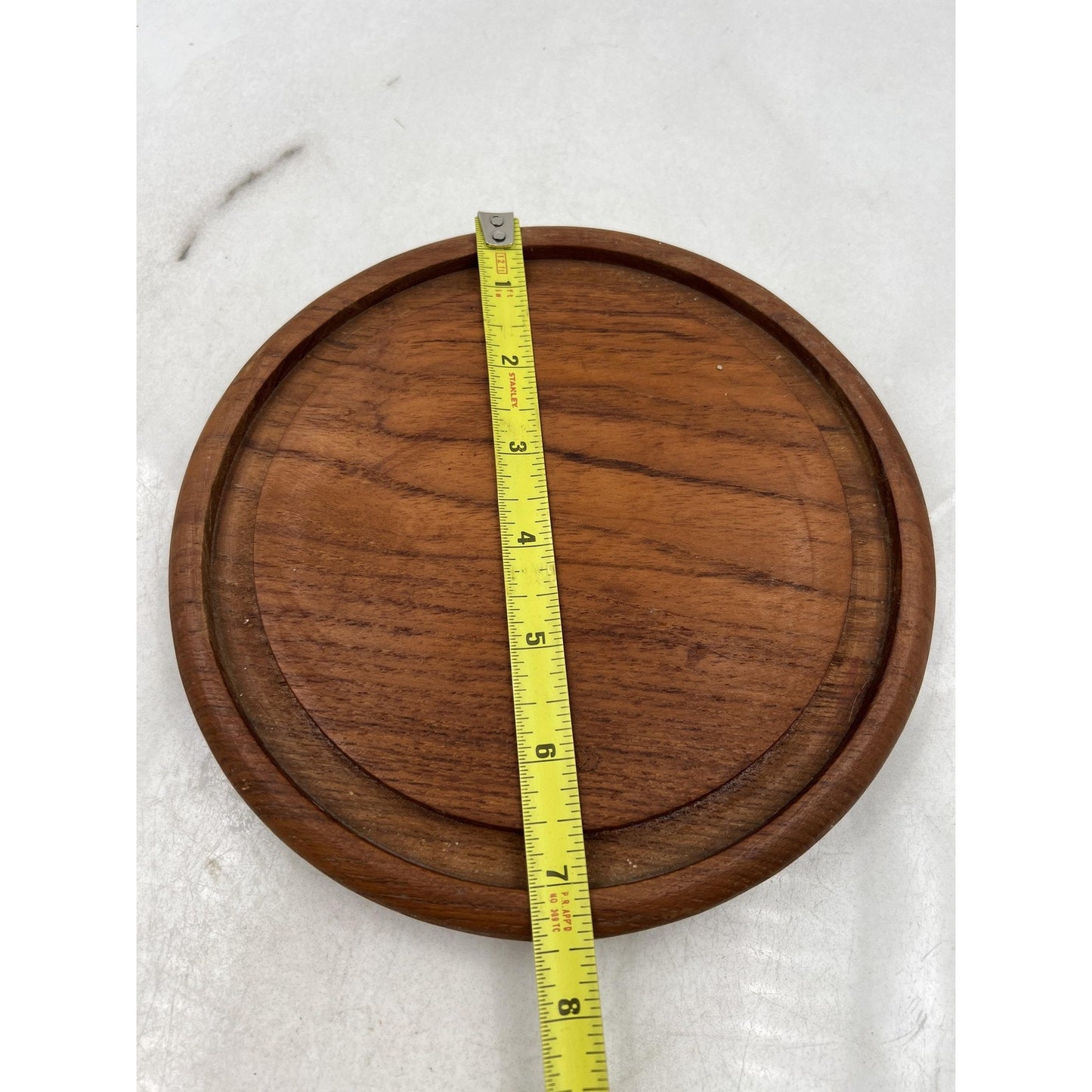 Vintage Dolphin Teakwood Cheese Board Glass Dome Cover Mid Century Modern 8 Inch