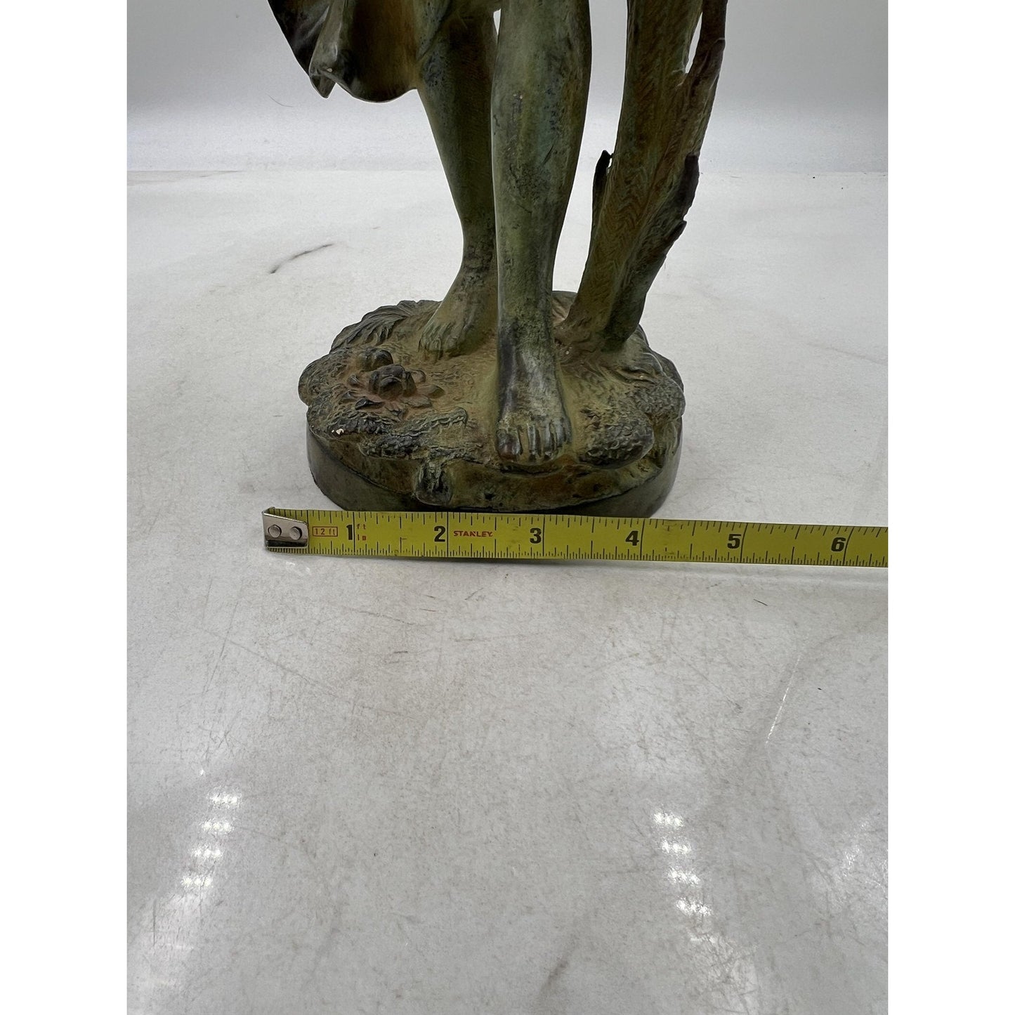 Vintage Art Nouveau Bronze Lady Statue India 18" Tall Elegant Female Figure