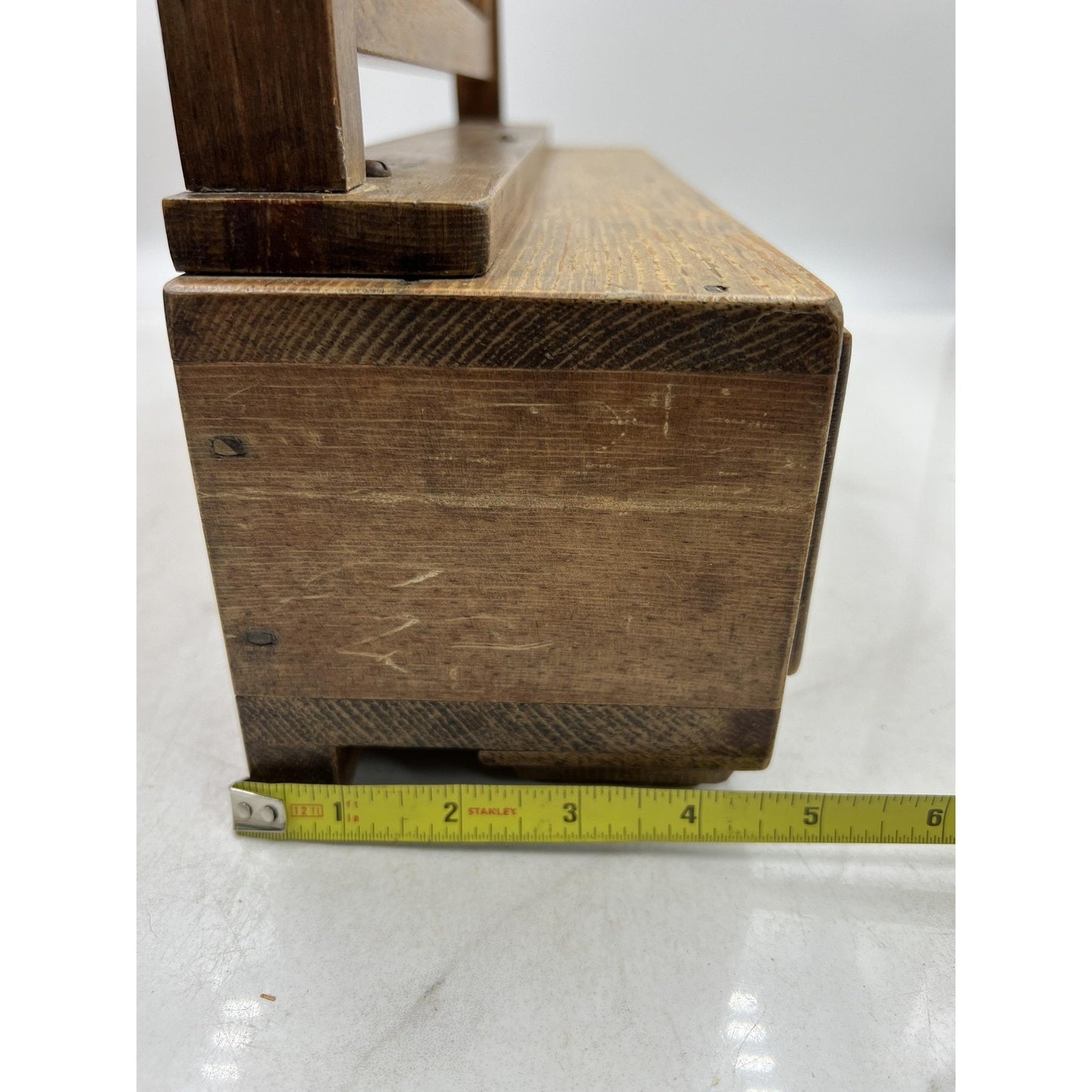 Vintage Wooden Vanity Mirror Box 2 Drawer Dresser Top Swivel Shaving Makeup 18"