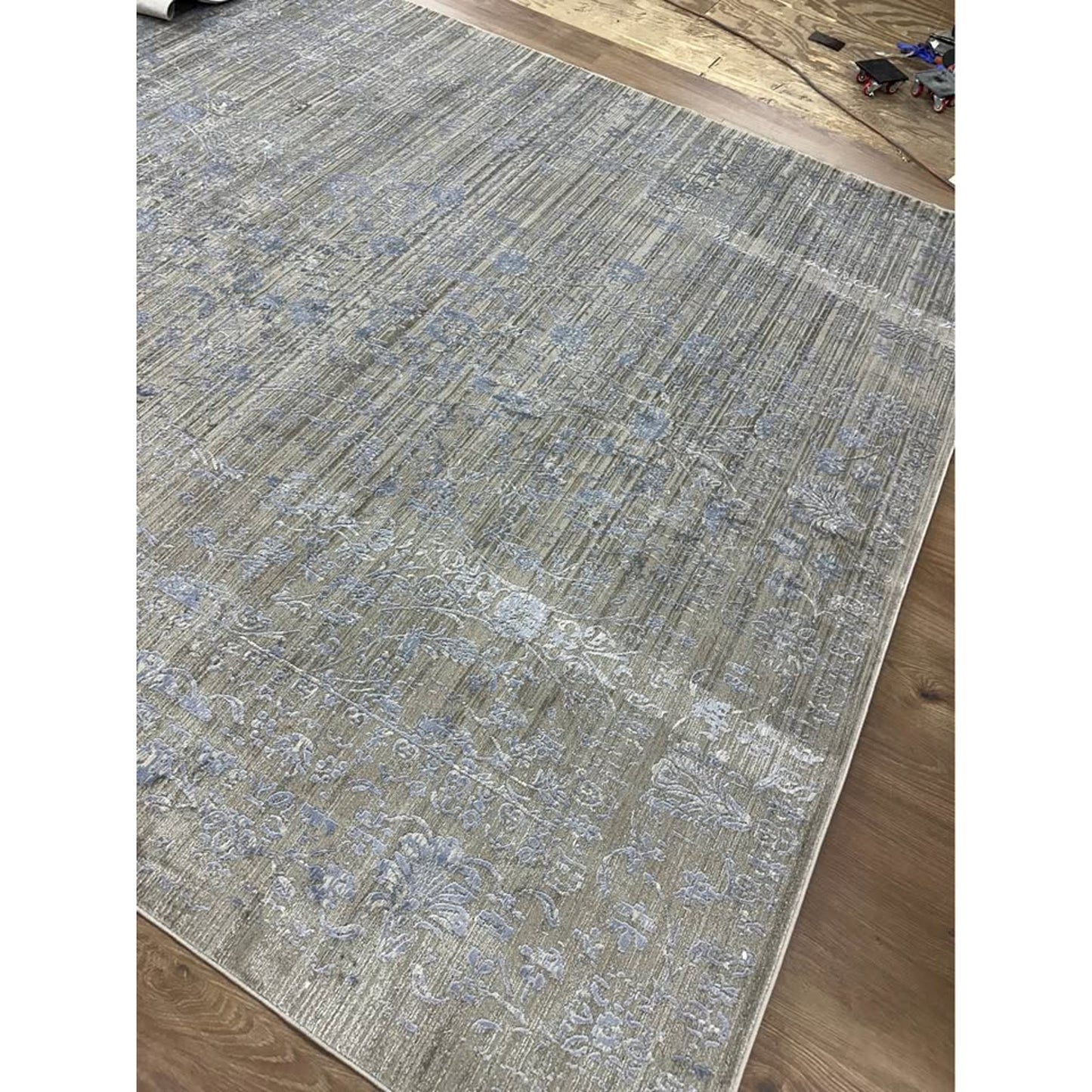 Minori Casa Ebru Area Rectangle Rug 7x9 Blue Tan Indoor New