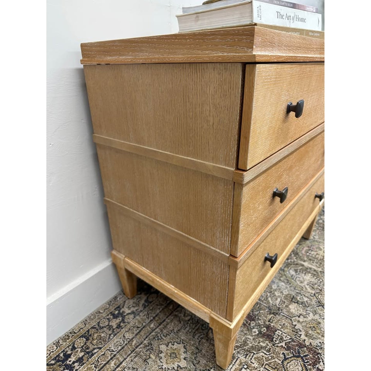 Justin 3-Drawer Nightstand-ACORN Light Wood Side End Table