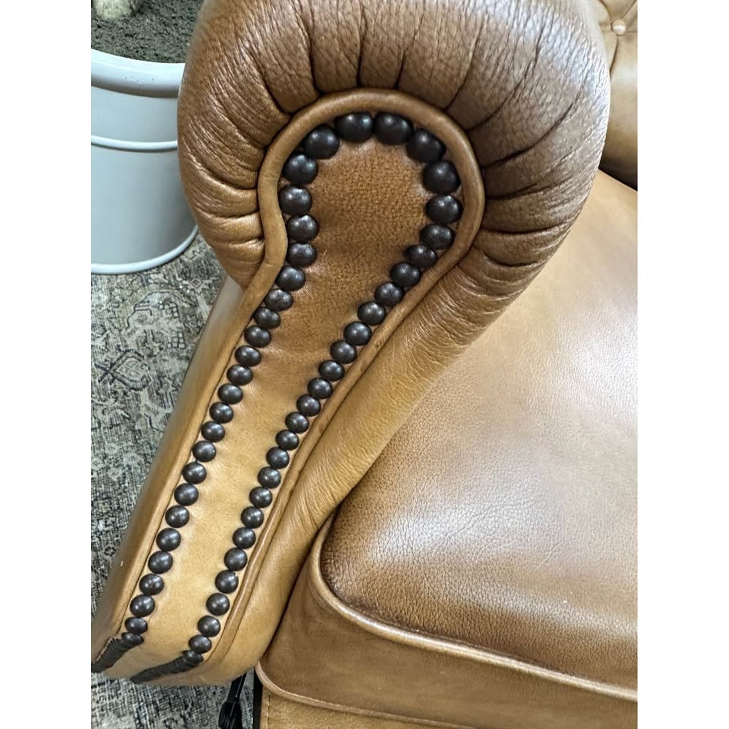 Silvia Genuine Leather Power Recliner-CAMEL