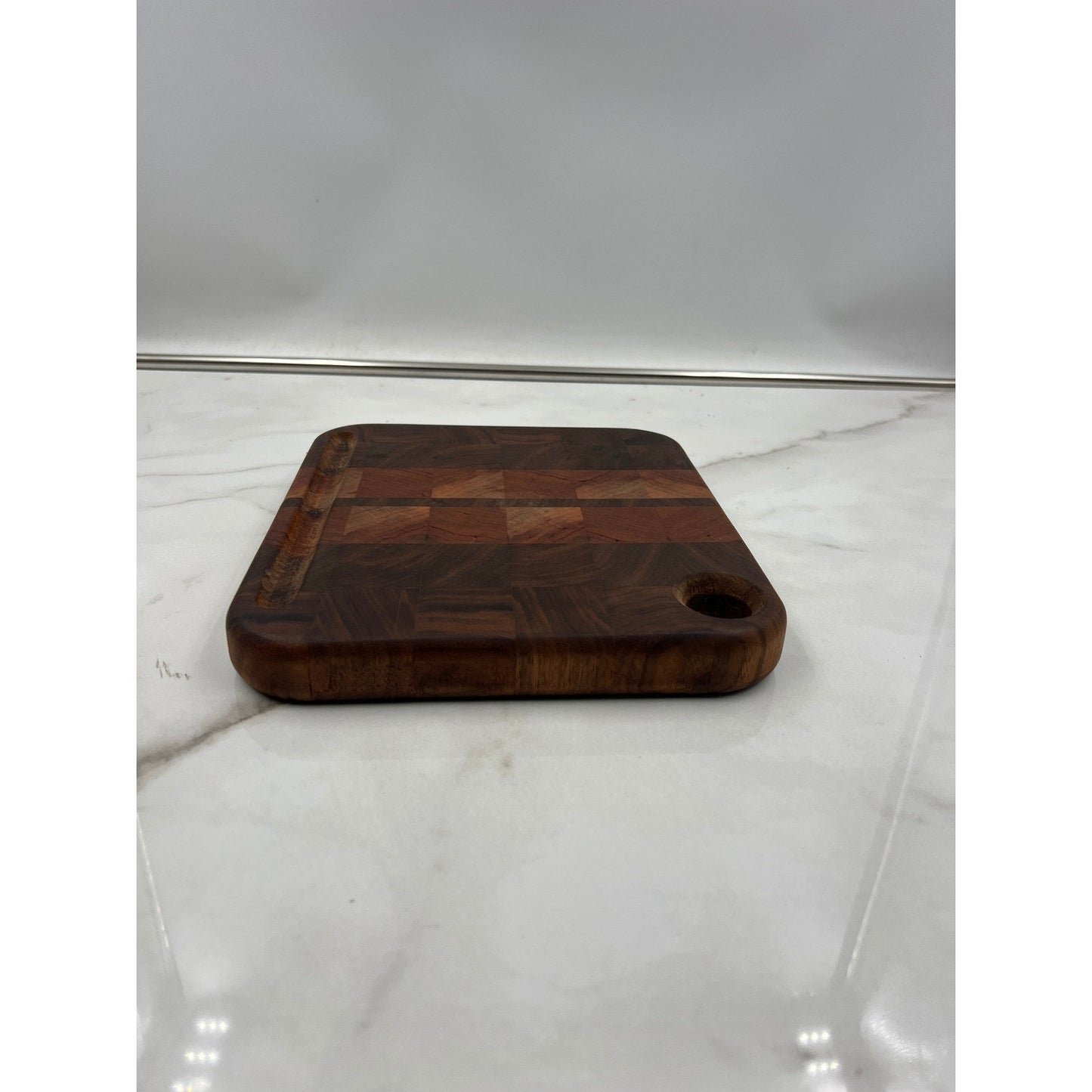 Heartwood Woodworks Cutting Board End Grain Walnut Cherry Butcher Block 9.5in