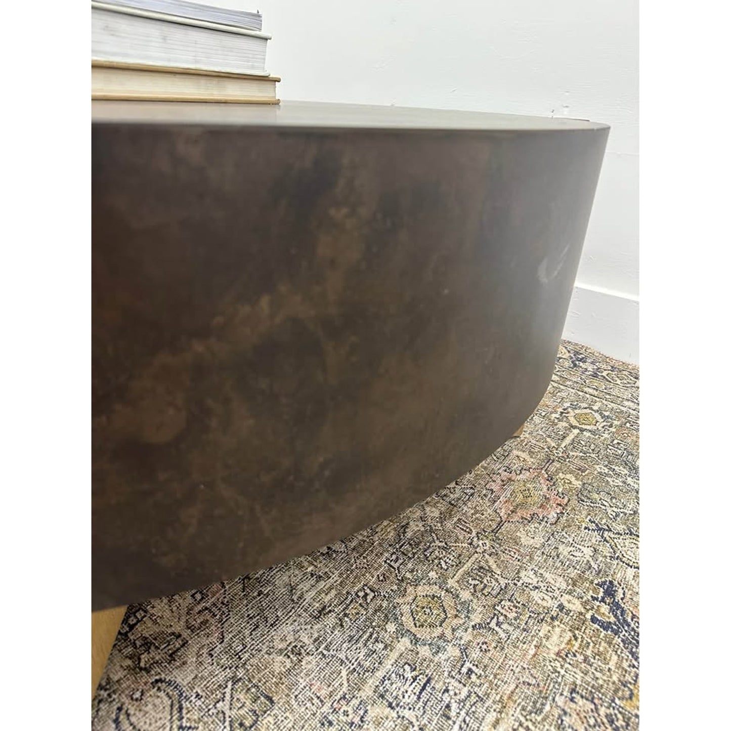 Glendo Single Coffee Table By The Twillery Co. Round Drum Style Wood Base