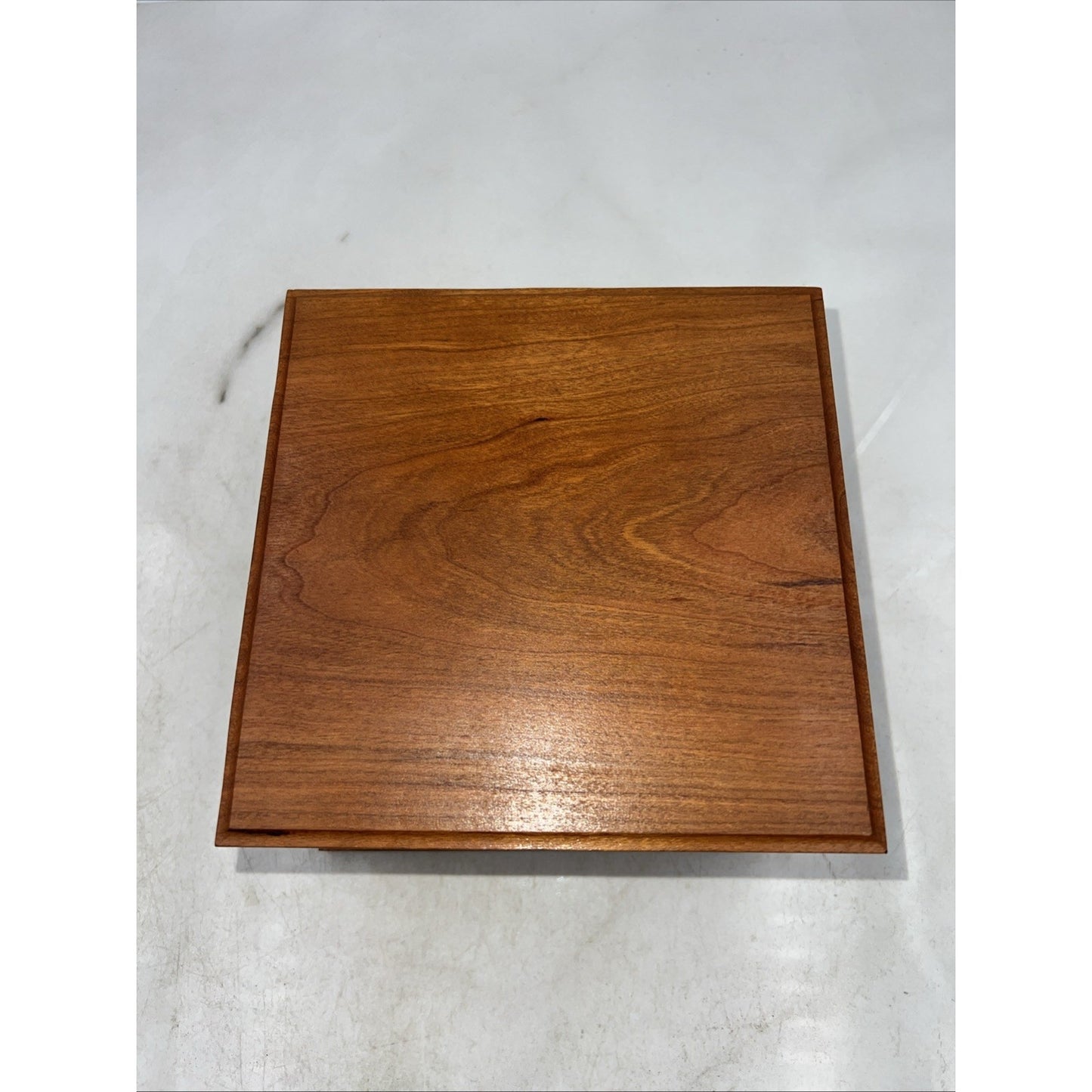 VTG Wood Box With Lid Dovetail Handmade Light Dark Salt Box