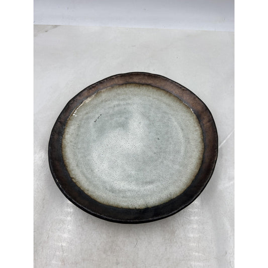 Kotobuki Plate Bronze Corona 9.5" Japanese Stoneware Made in Japan Rustic Look