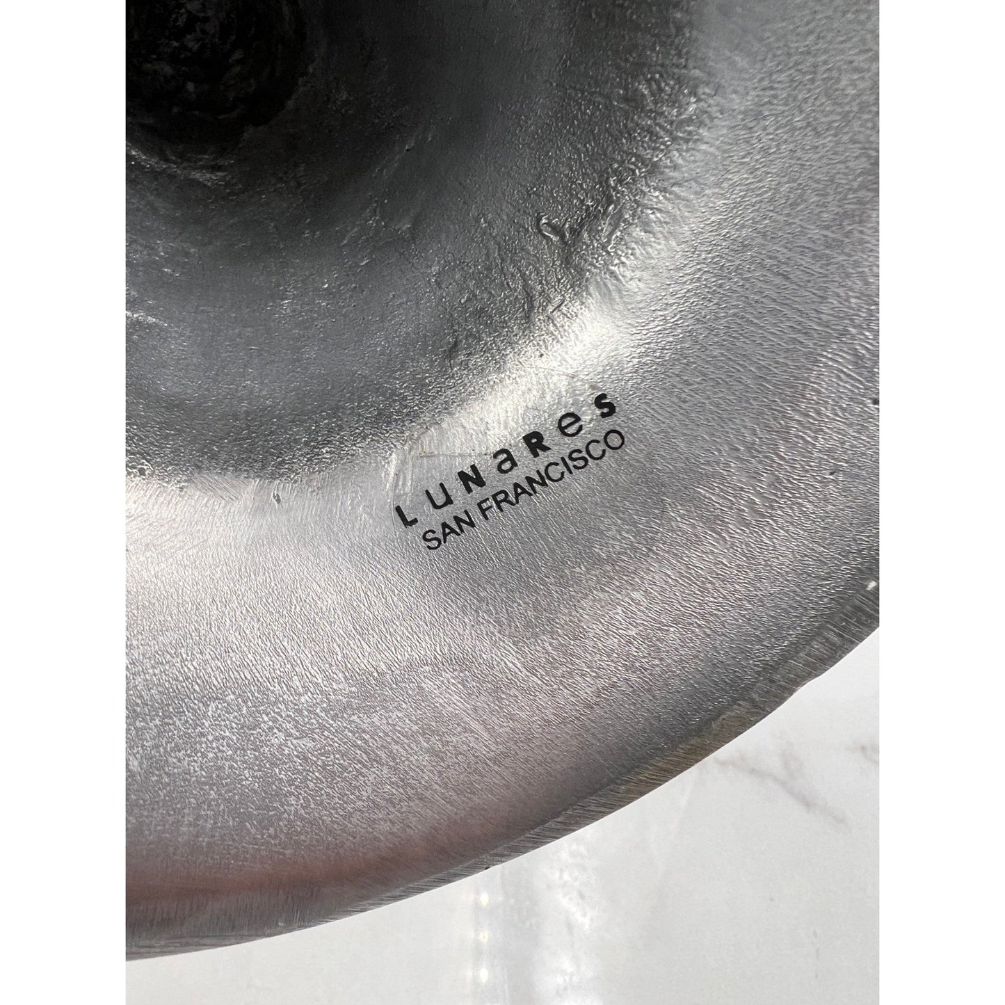 Lunares San Francisco Polished Aluminum Candlestick Holder MCM Sculptural 12in