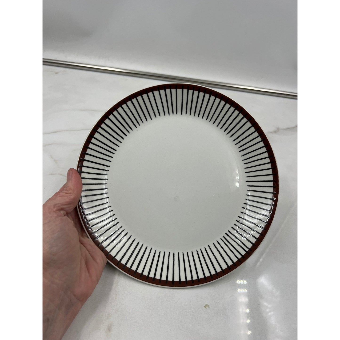 Gustavsberg Spisa Ribb Salad Plate Stig Lindberg Sweden Flintporslin 8.25 inch