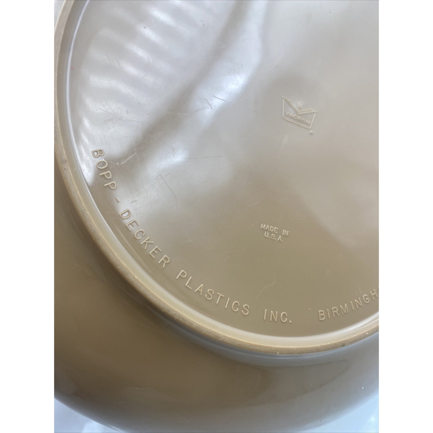 VTG Vacron Bopp Decker Covered Serving Dish Insulated Bowl MCM White