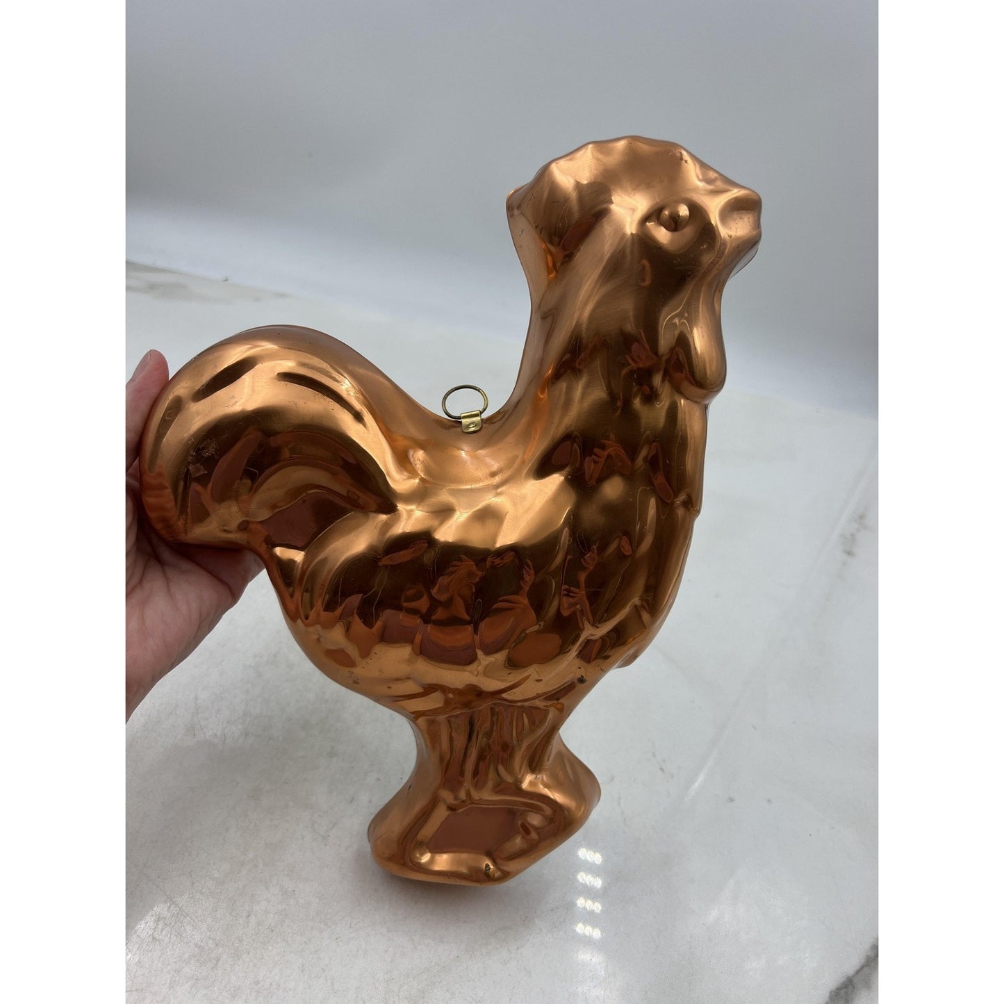 Vintage ODI Solid Copper Rooster Mold Wall Hanging Portugal Farmhouse Kitchen De