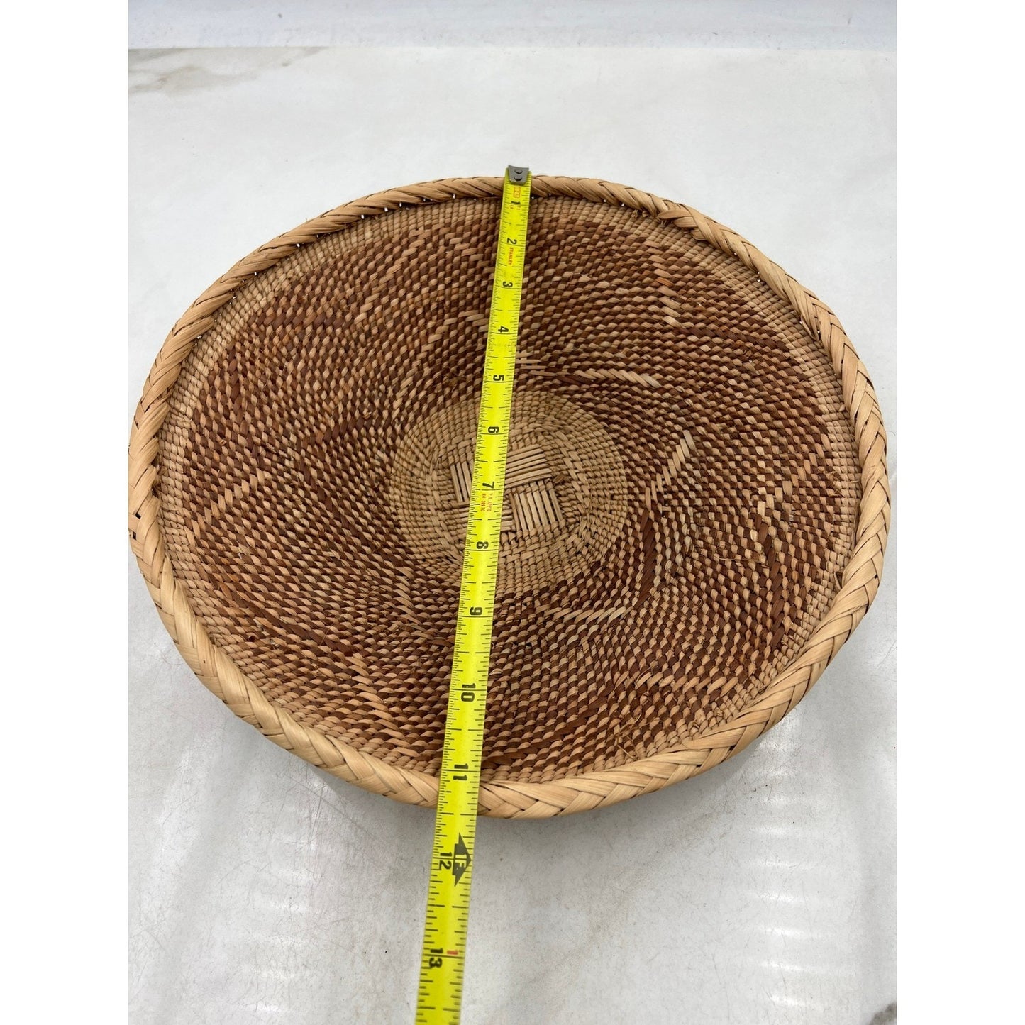 VTG Hand Woven Bowl Tray Zimbabwe Natural Fiber Round Decorative