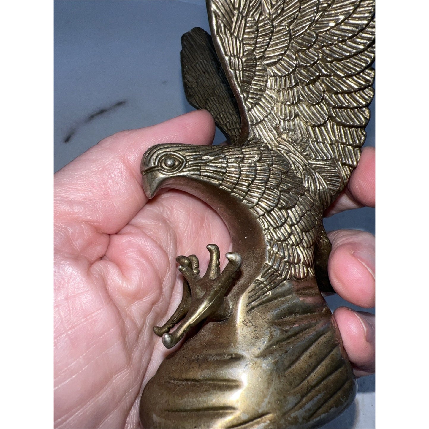 Vintage Hampshire Eagle Sculpture Figurine Genuine Silver Plated 5"