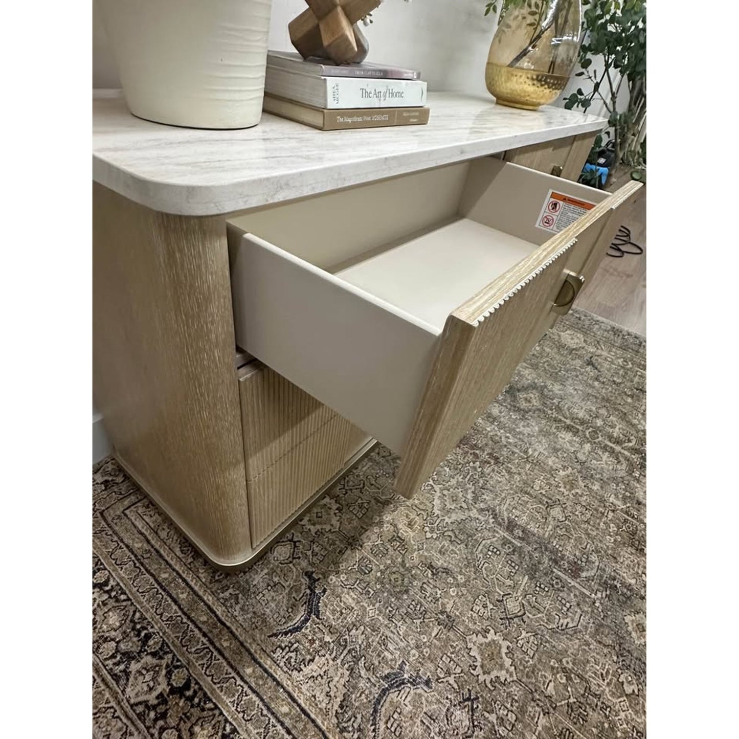 Rhythm 6 Drawer Dresser By Caracole Stone Top Fluted 69.5'' W