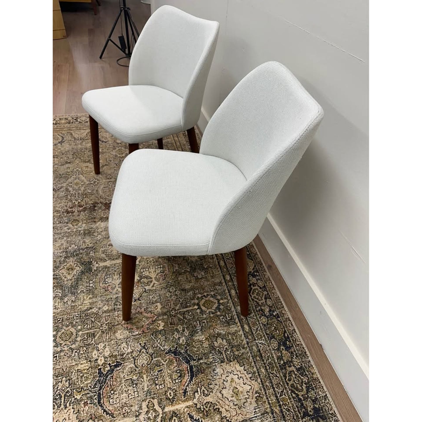 Barbara Dining Chair,Set of 2 Lt Gray Wood Legs