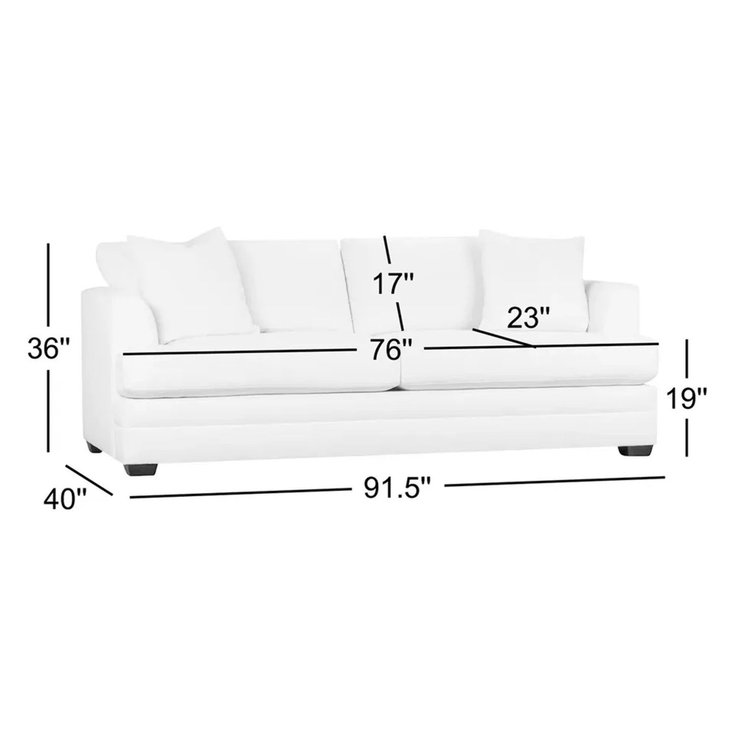 Edan Upholstered Queen Sleeper Sofa Couch Birch Lane White