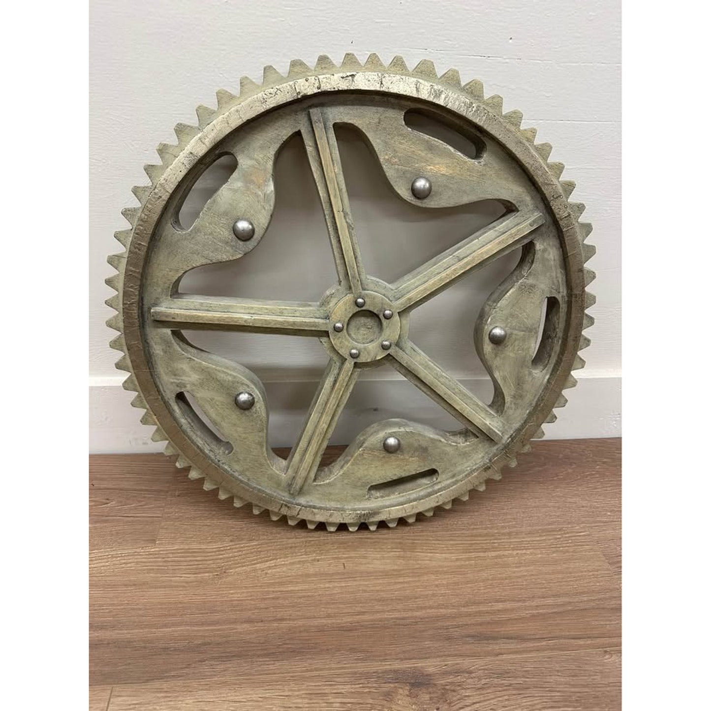 Metallic Industrial Gear Interlude Home Wyatt Industrial Wall Gears Steampunk Set of 3 BIG!!