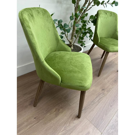 Dining Chairs Kitchen Chairs Green Velvet Set of 2 NEW Karat Home