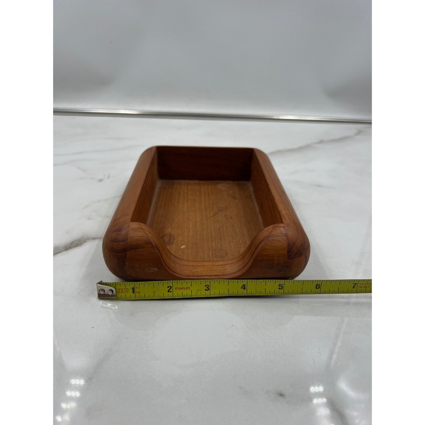 Kalmar Designs Tray Teak Wood Desk Memo Holder Vintage MCM Made in Thailand