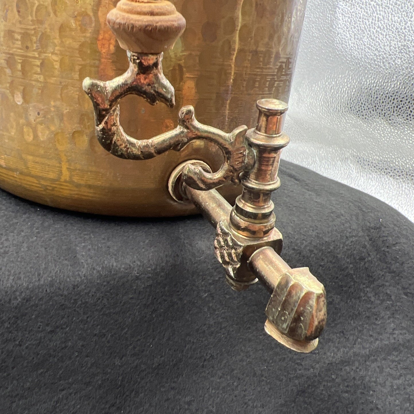 Antique Copper Hot Water Urn Tank Brass Lever Tap Samovar Vintage Samovar