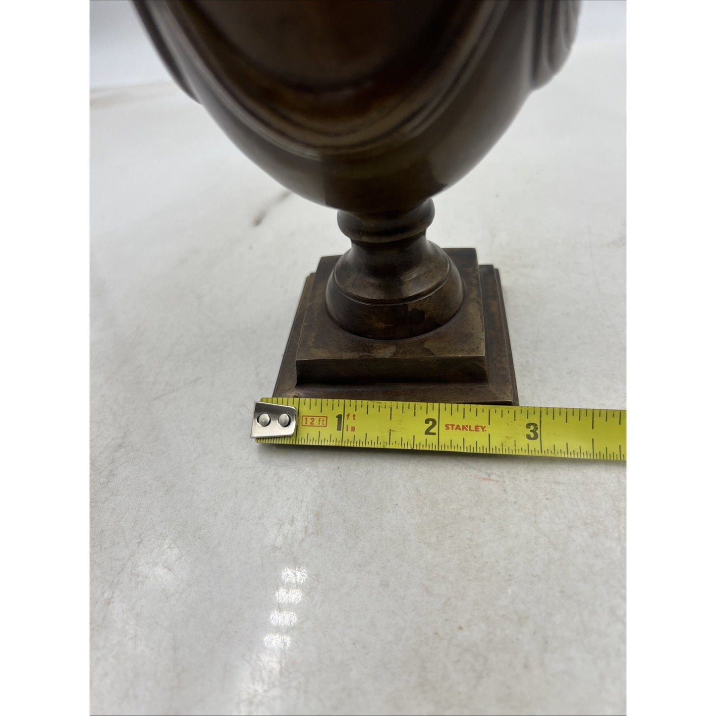 Vintage Bronze Urn Ancient Bronze Amphora Made In India 8" Tall No Lids Set 2
