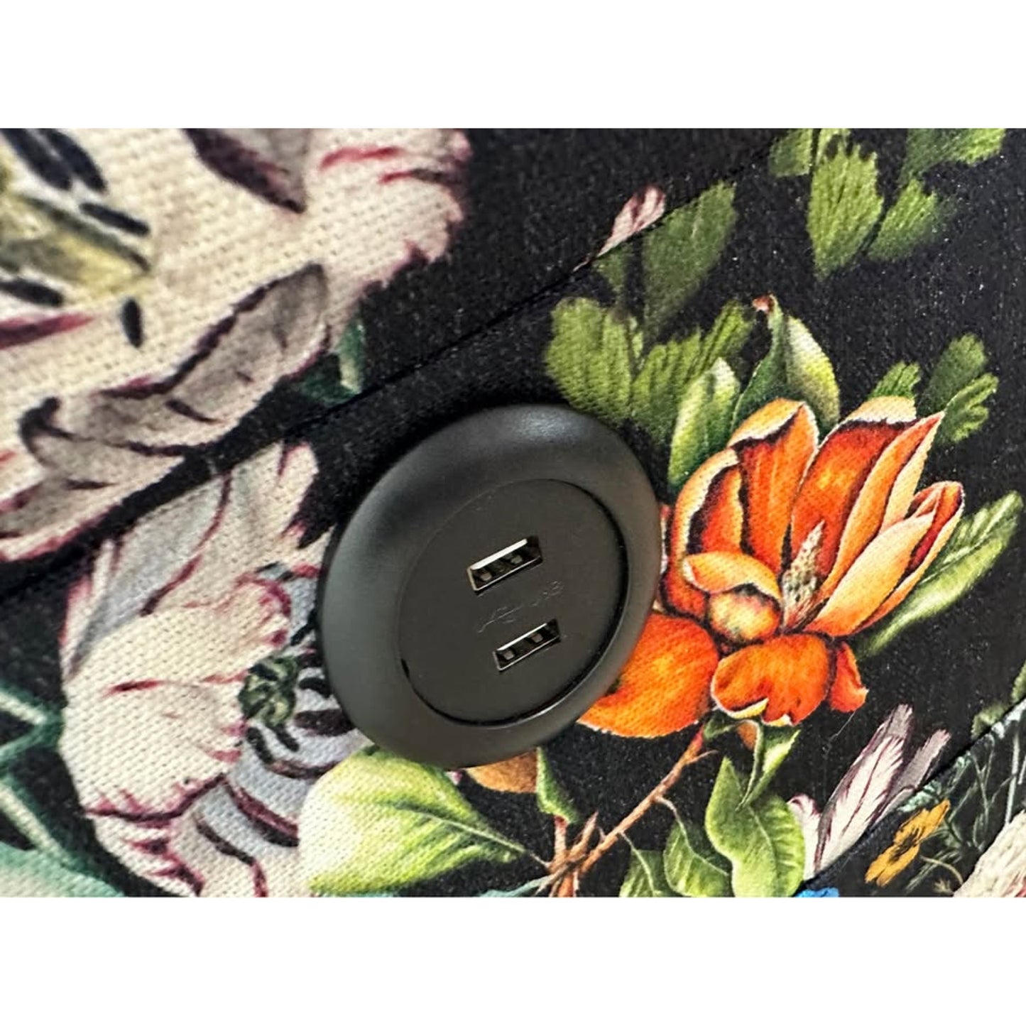 Joachim Dual Motor Lift Assist Recliner with Massage and Heat-BLACK Floral NEW Karat Home