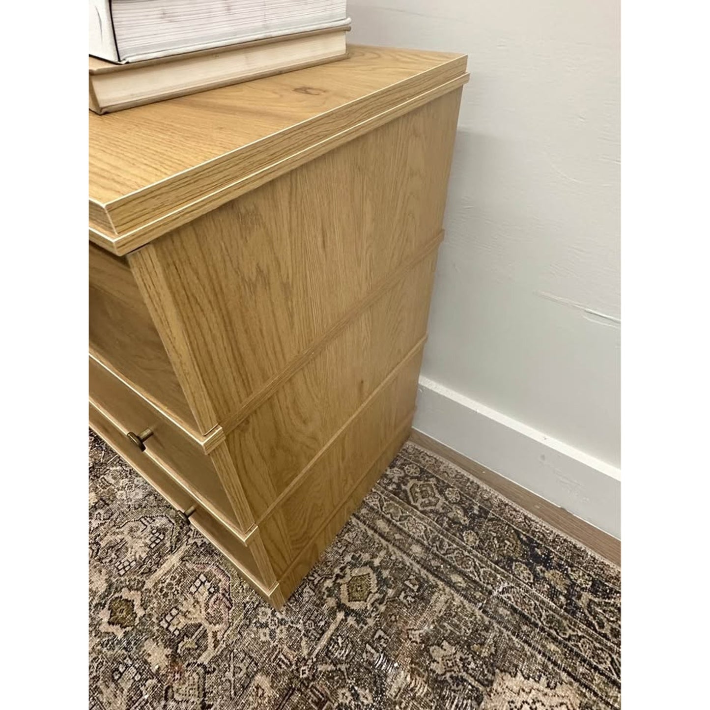 Bridget 3-Drawer Nightstand-ACORN Light Wood Look