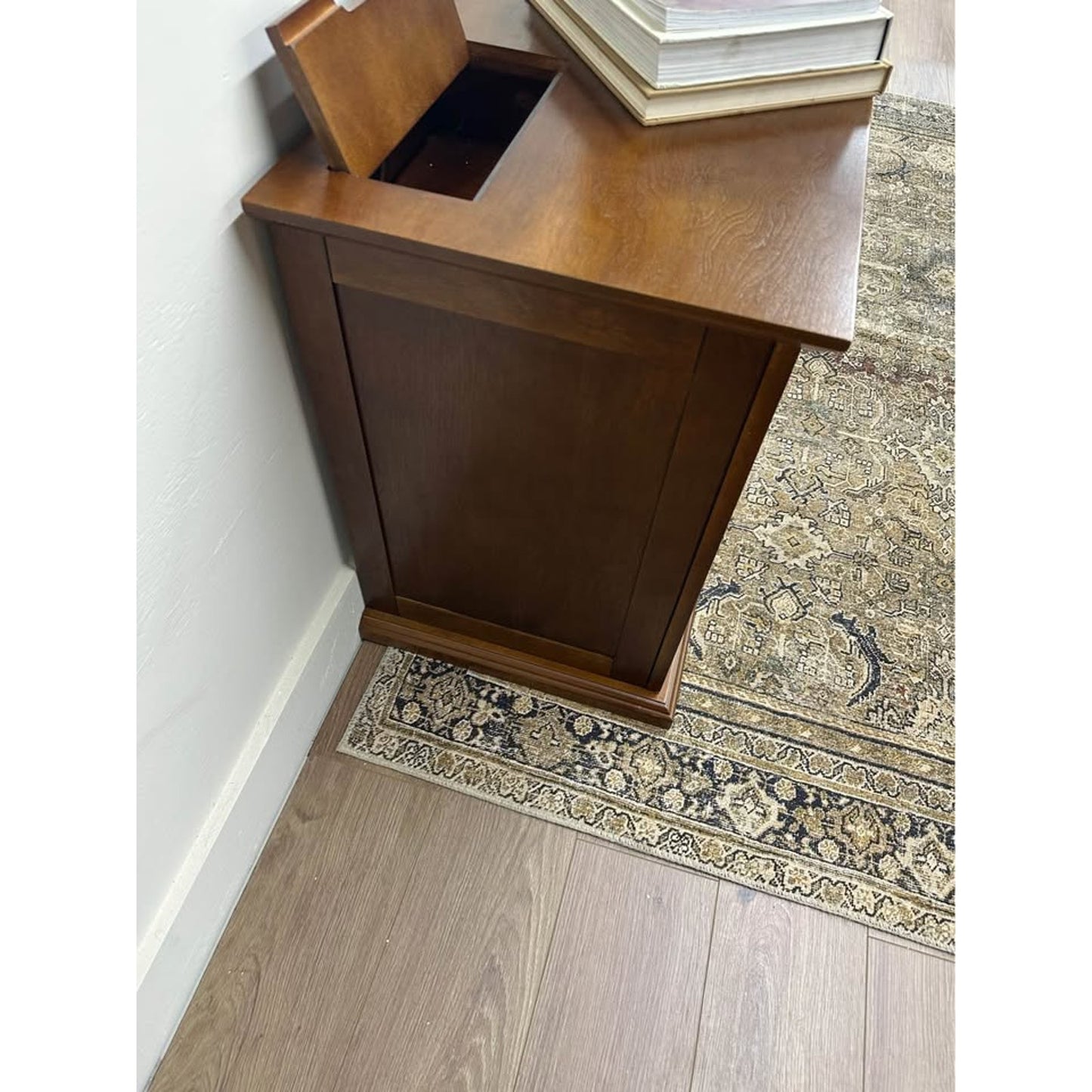 Tessa Traditional Storage TV Stand Wood Console Entertainment Built-in Outlets