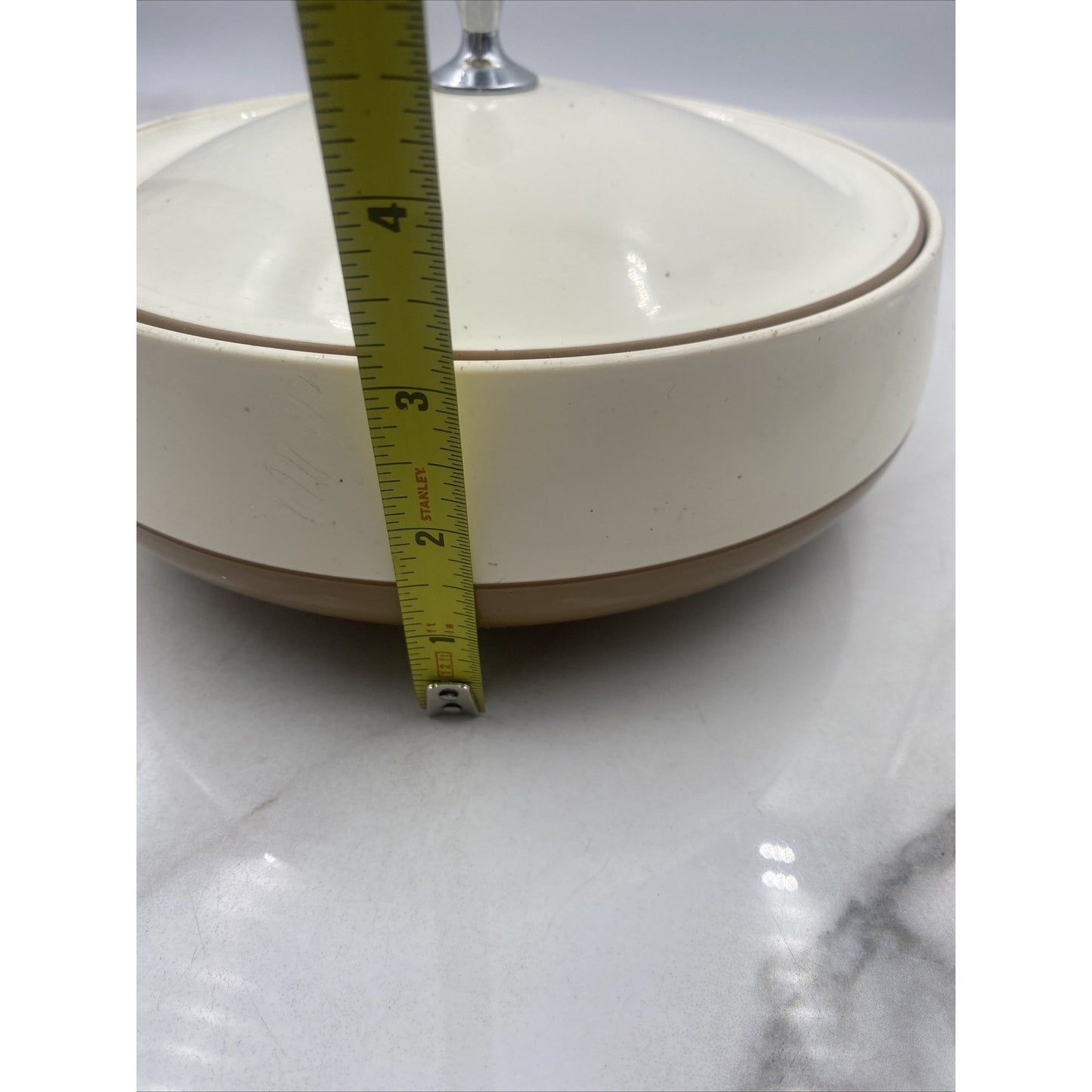 VTG Vacron Bopp Decker Covered Serving Dish Insulated Bowl MCM White