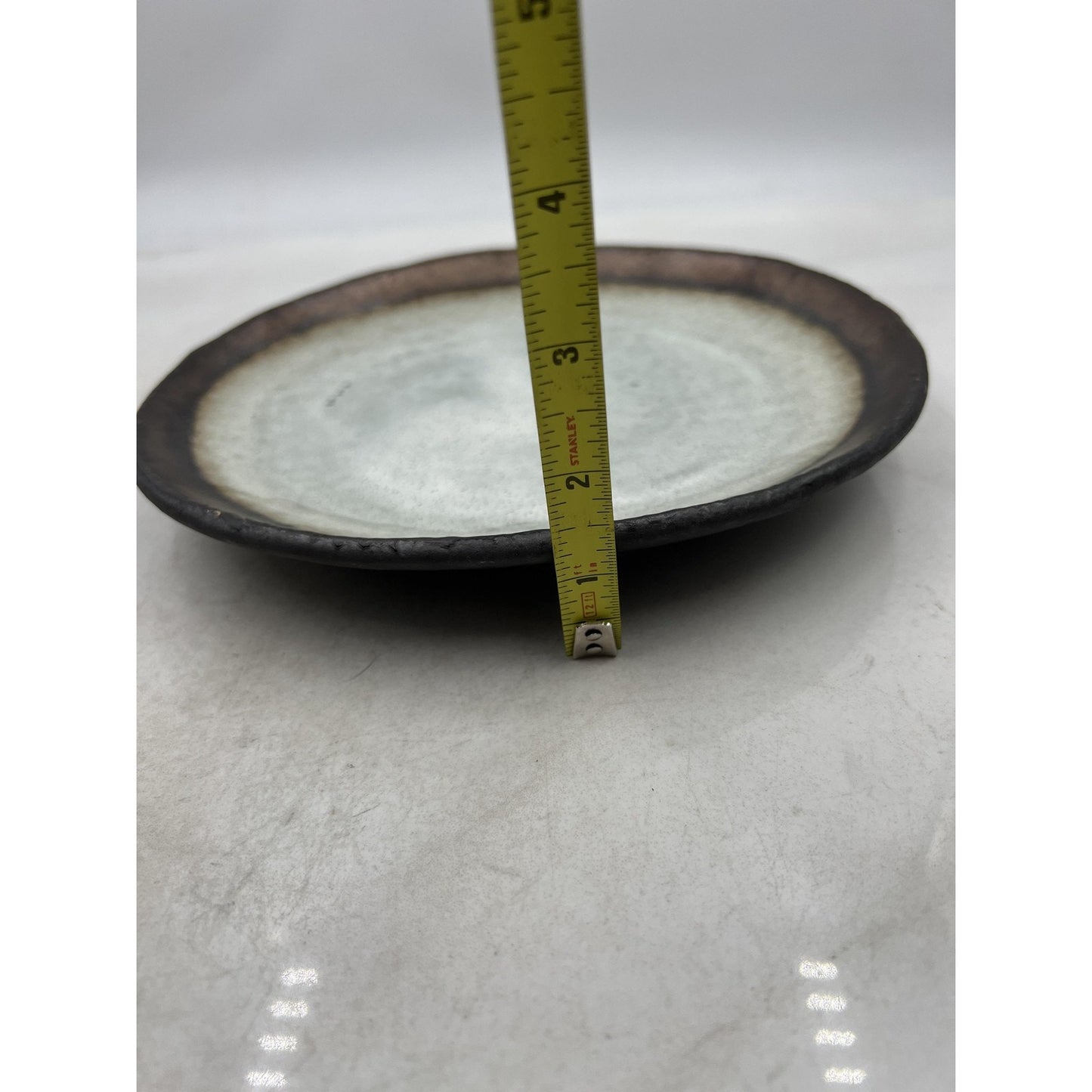 Kotobuki Plate Bronze Corona 9.5" Japanese Stoneware Made in Japan Rustic Look