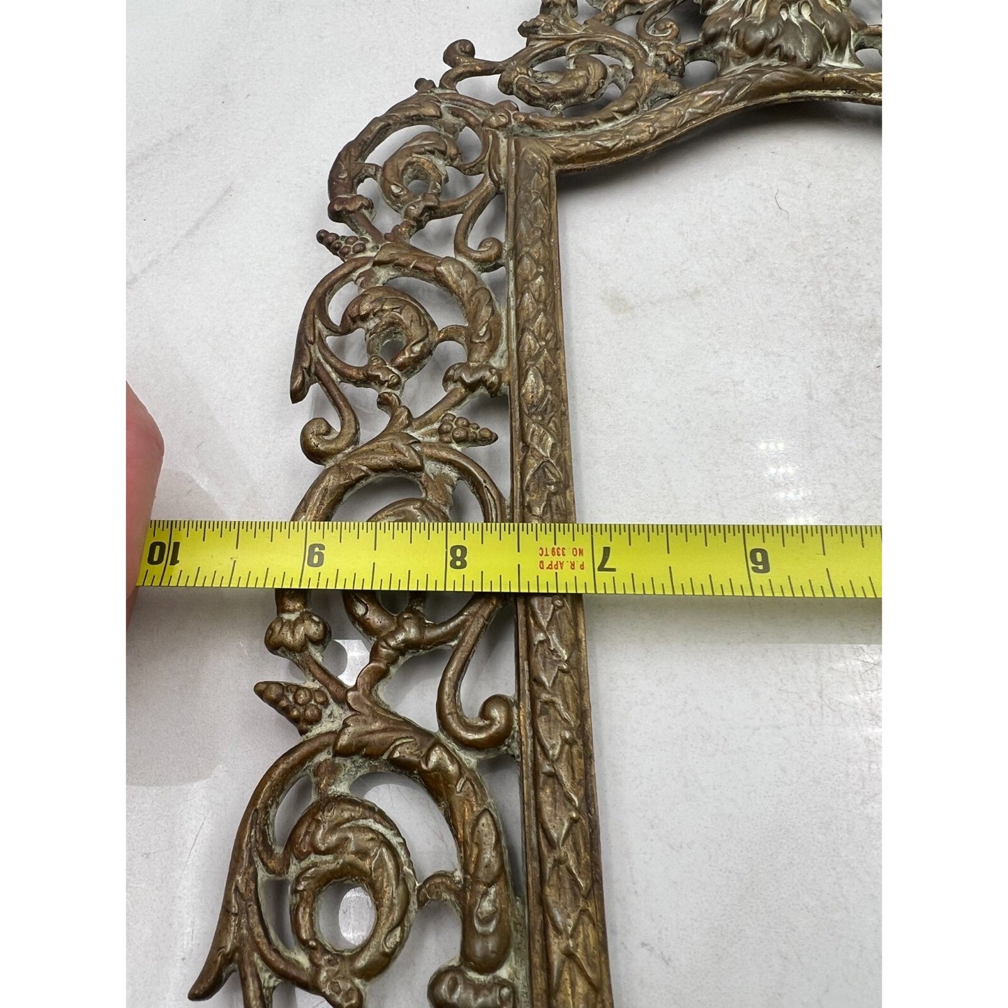 Antique Victorian Brass Or Bronze Wall Hanging Frame Head Of Bacchus God Wine