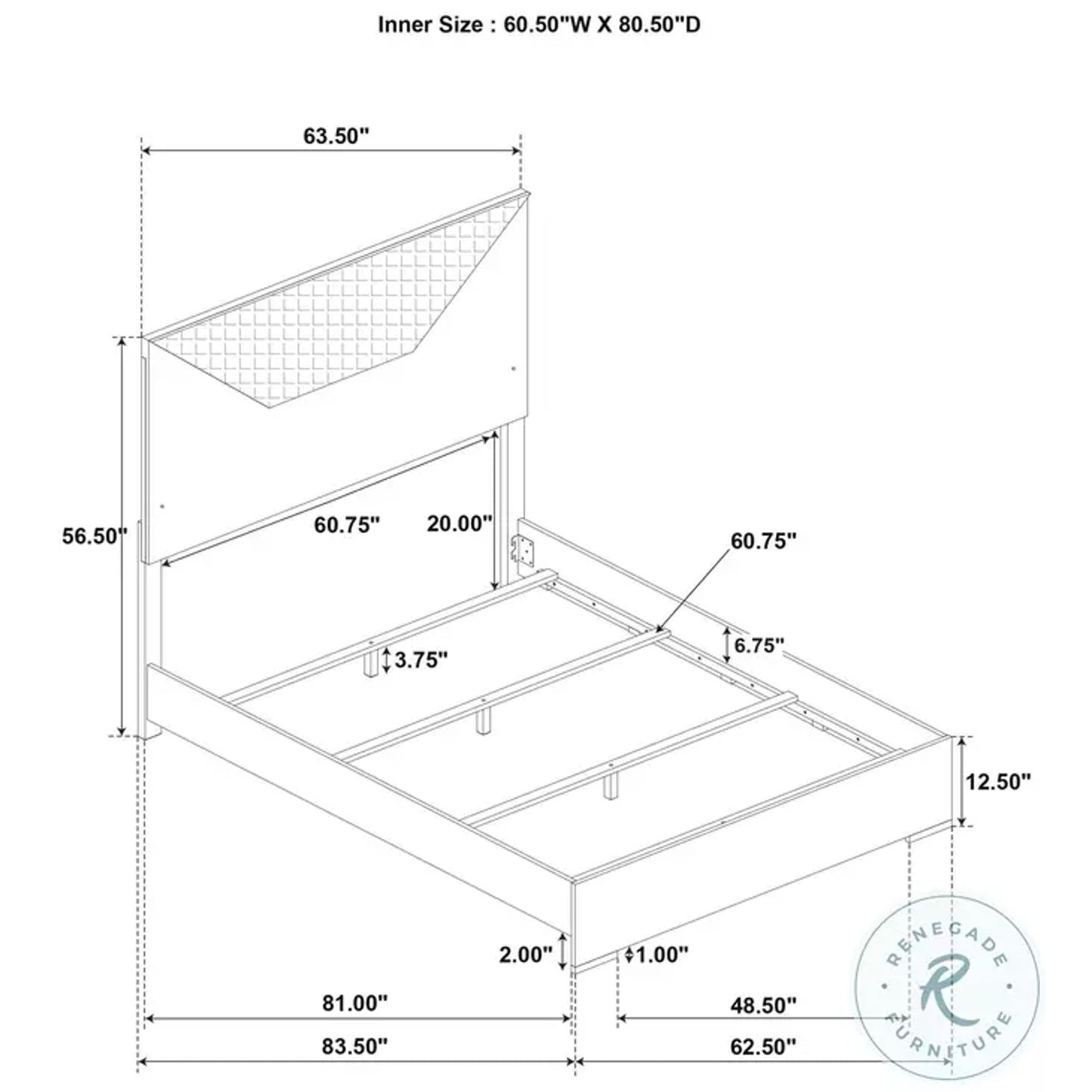 Ives White High Gloss Wood Frame Queen Panel Bed with Touch LED Light in Headboard