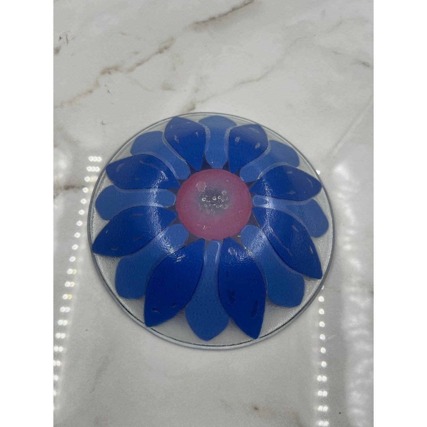 Villeroy & Boch Flora Vitrum 6 3/4" Bowls Blue Cornflower Fused Glass