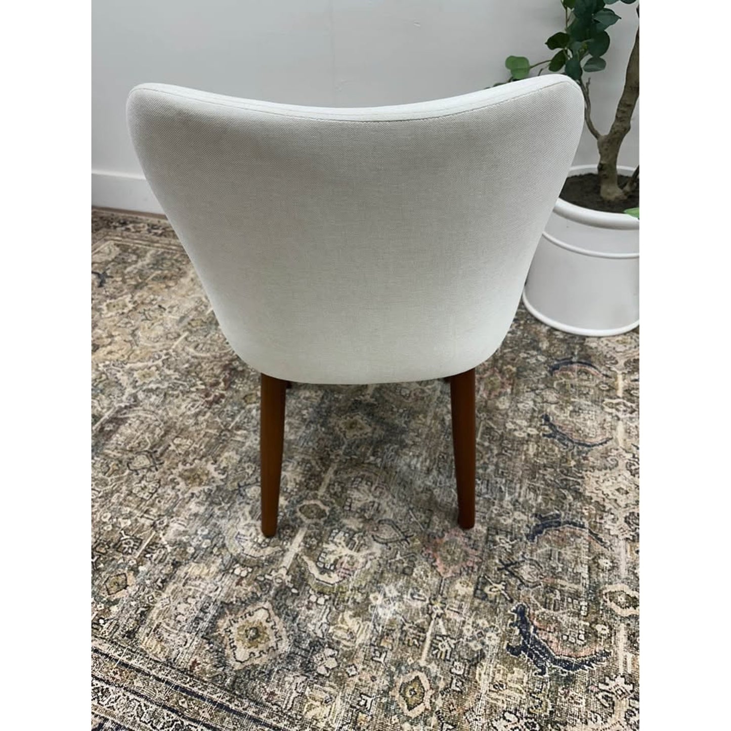 Barbara Dining Kitchen Solid Wood Legs Upholstered Ivory