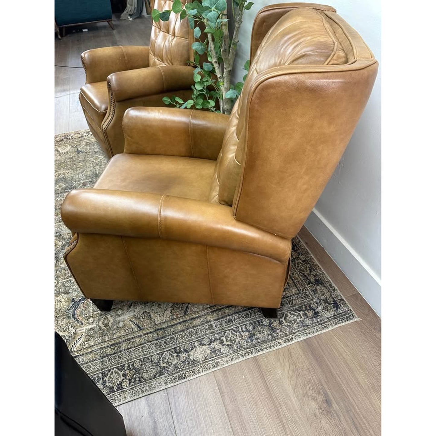 Silvia Genuine Leather Power Recliner-CAMEL