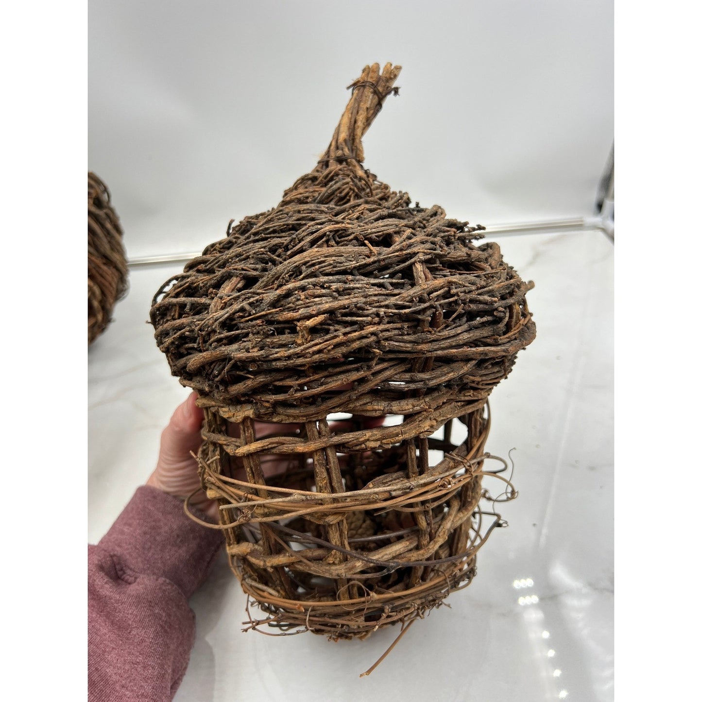 Wiicker Woven Grapevine Acorn Decorations Rustic Fall Farmhouse Decor Pinecones