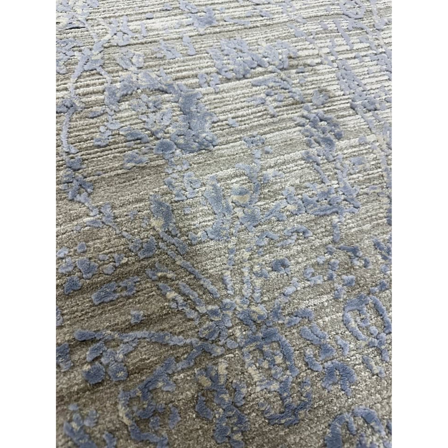 Minori Casa Ebru Area Rectangle Rug 7x9 Blue Tan Indoor New