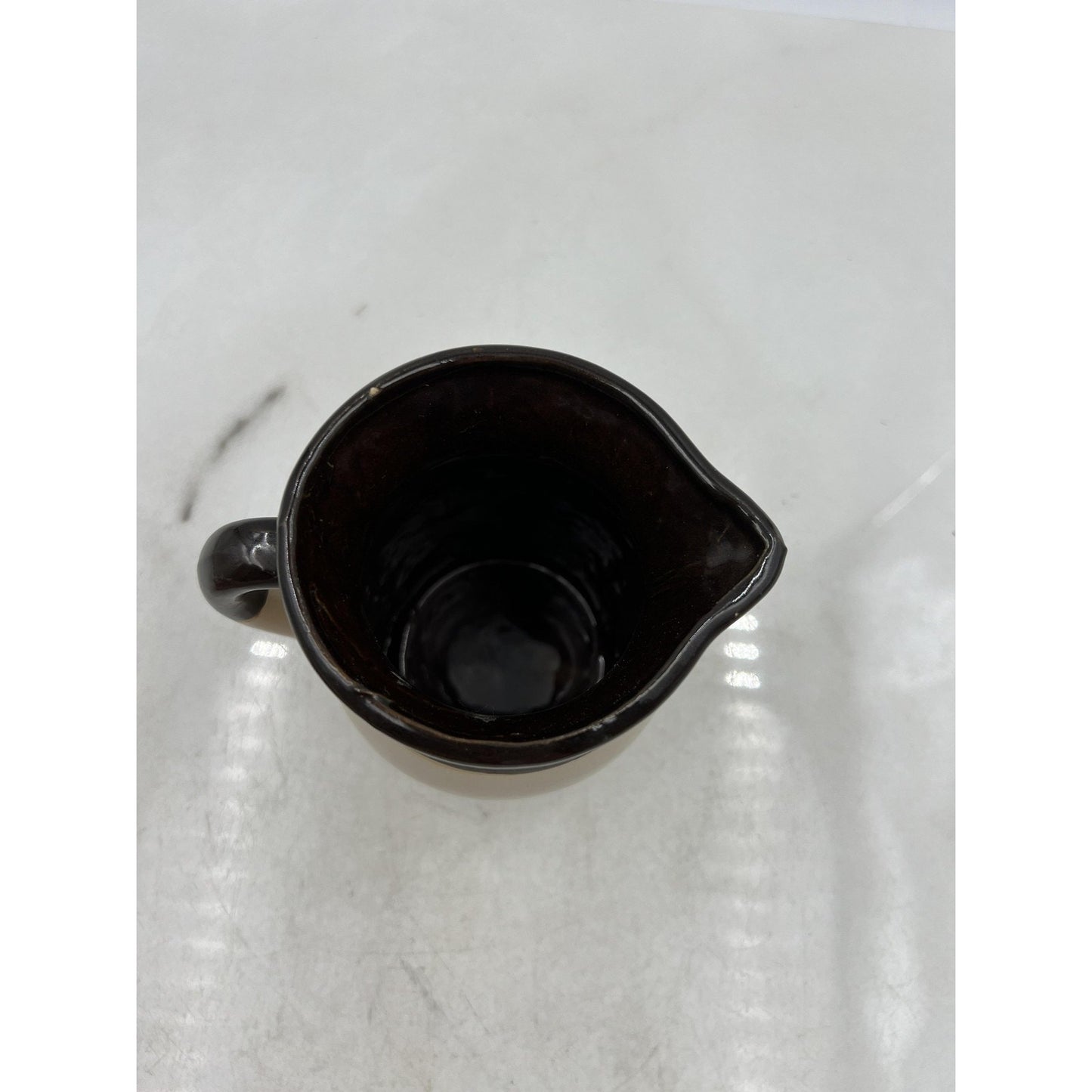 Vintage Stoneware Pottery Creamer Pitcher 4.75" Hand Thrown Rustic Glaze
