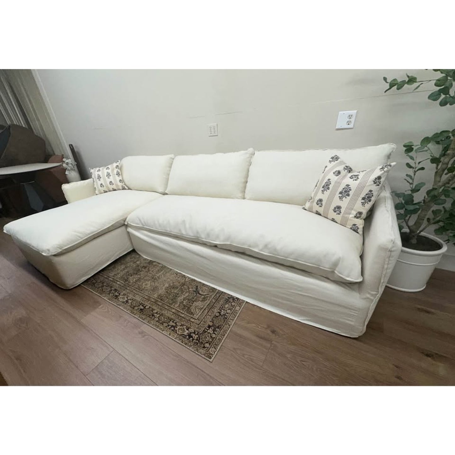 Bellatrix Upholstered L-Shaped Sectional Couch By Birch Lane Off White Performance Fabric