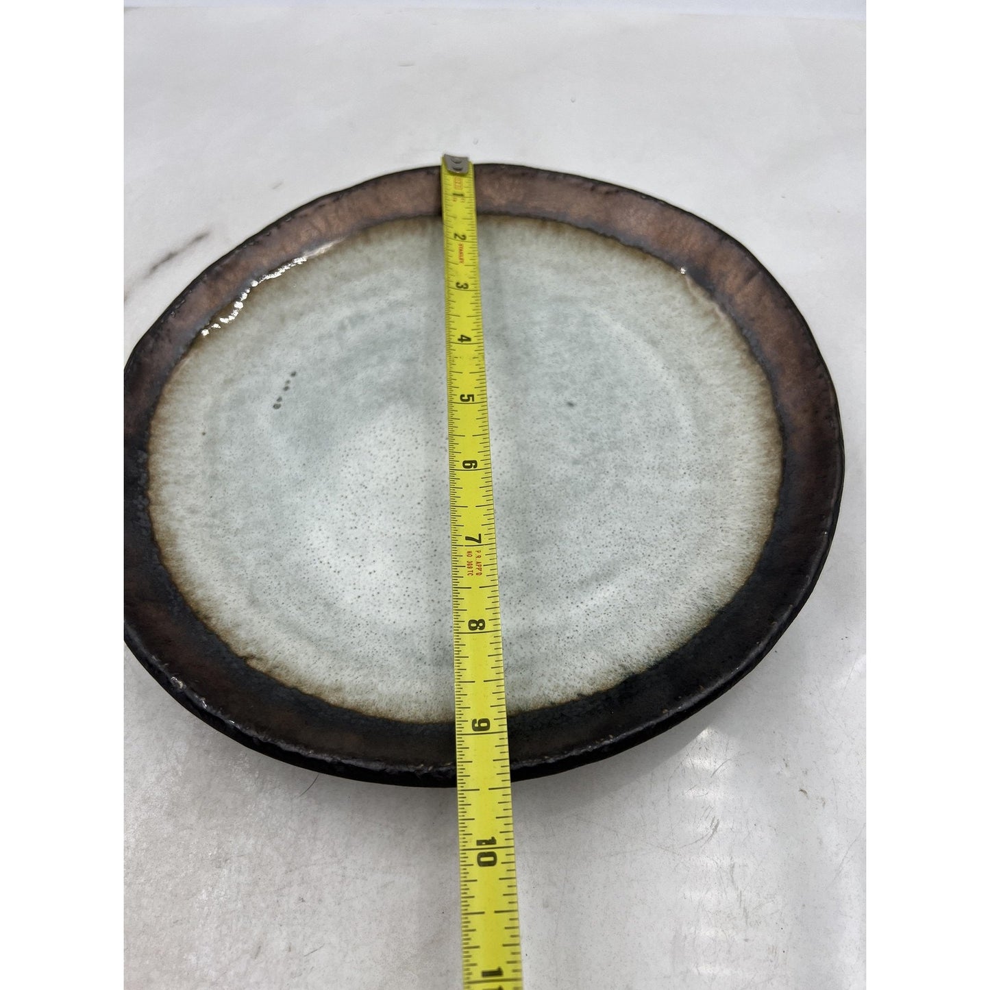 Kotobuki Plate Bronze Corona 9.5" Japanese Stoneware Made in Japan Rustic Look