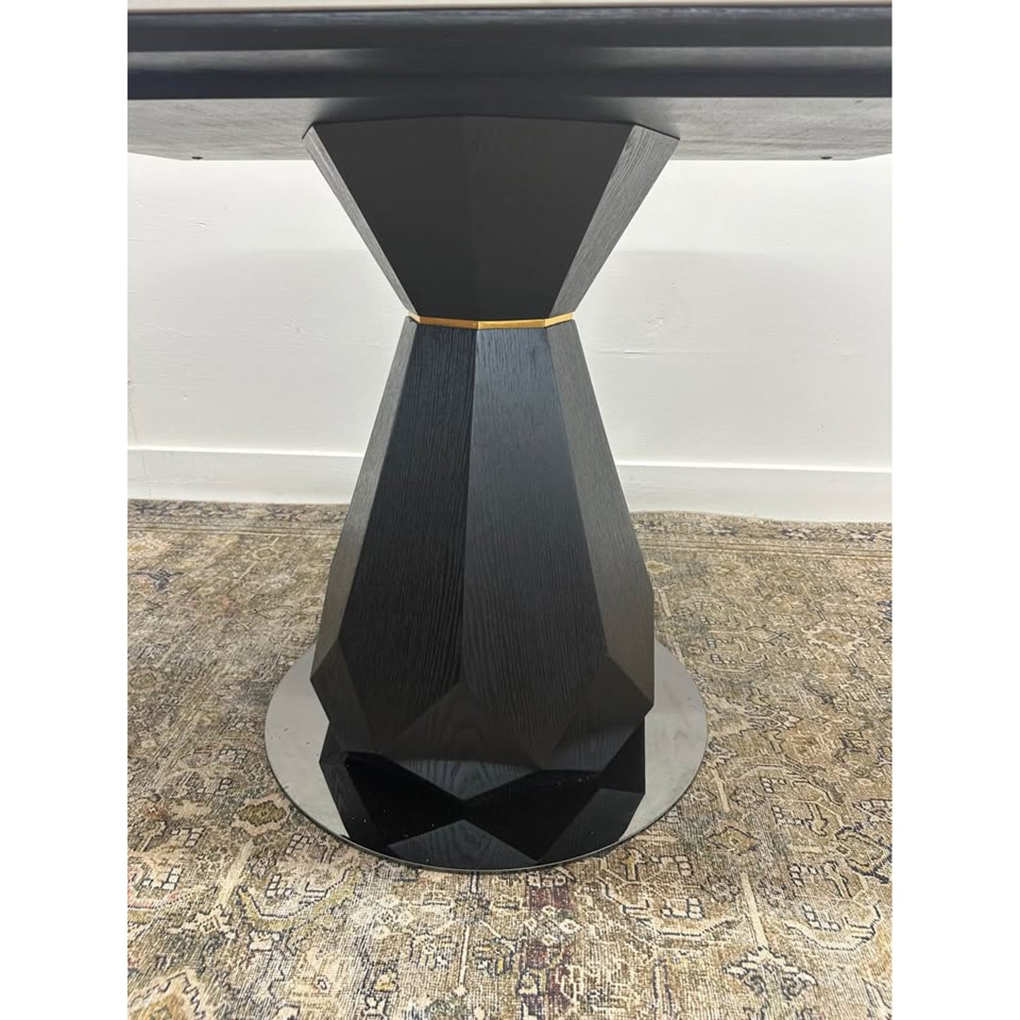 Cashion Oval Dining Table Ivory Black NEW!