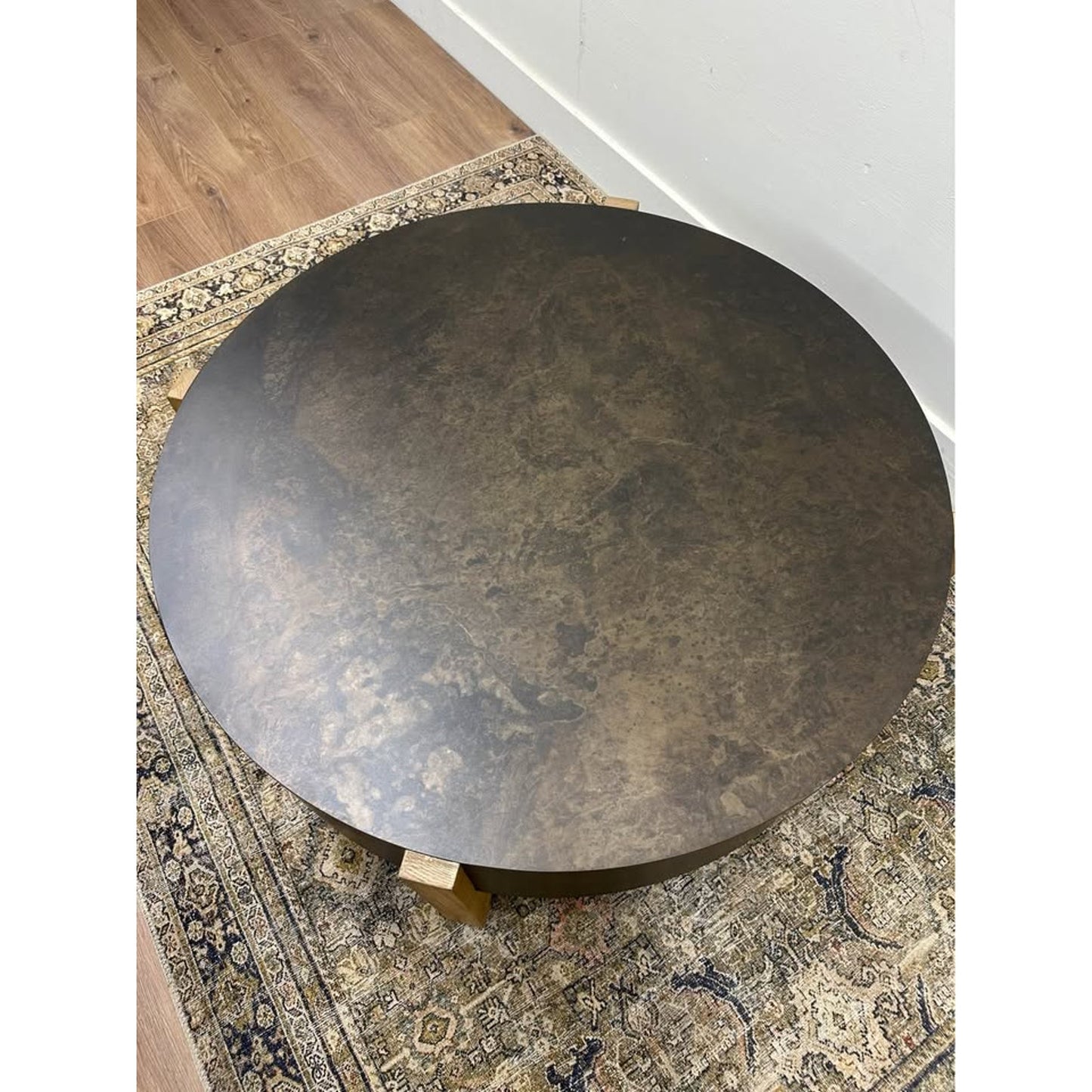 Glendo Single Coffee Table By The Twillery Co. Round Drum Style Wood Base