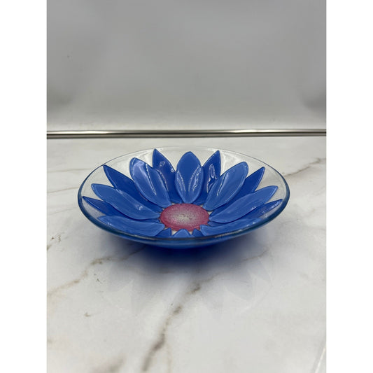 Villeroy & Boch Flora Vitrum 6 3/4" Bowls Blue Cornflower Fused Glass