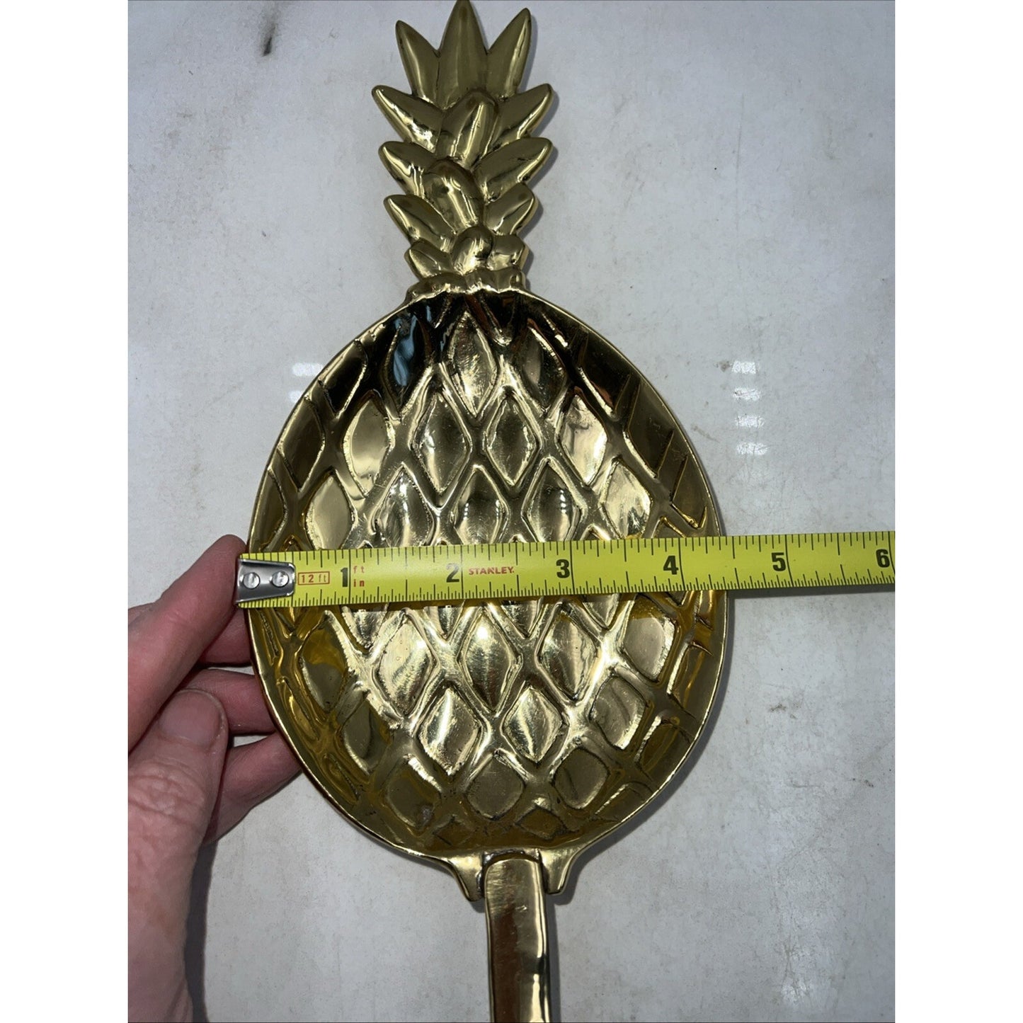 VTG Hampton Brass Wall Hook Pineapple Strong Hanger Coat Hat Towel Decor