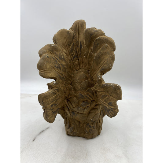 Vintage Handmade Plaster Bird Figurine Decorative Sculpture 10in Tall Rustic Art