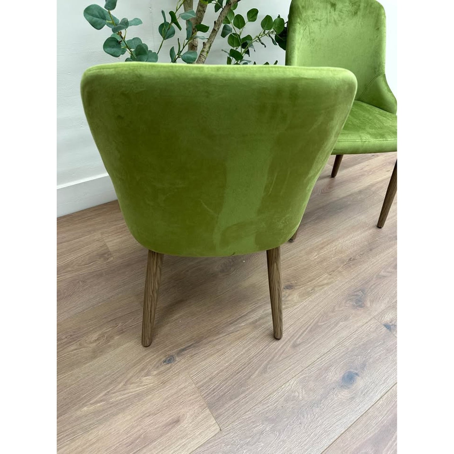 Dining Chairs Kitchen Chairs Green Velvet Set of 2 NEW Karat Home