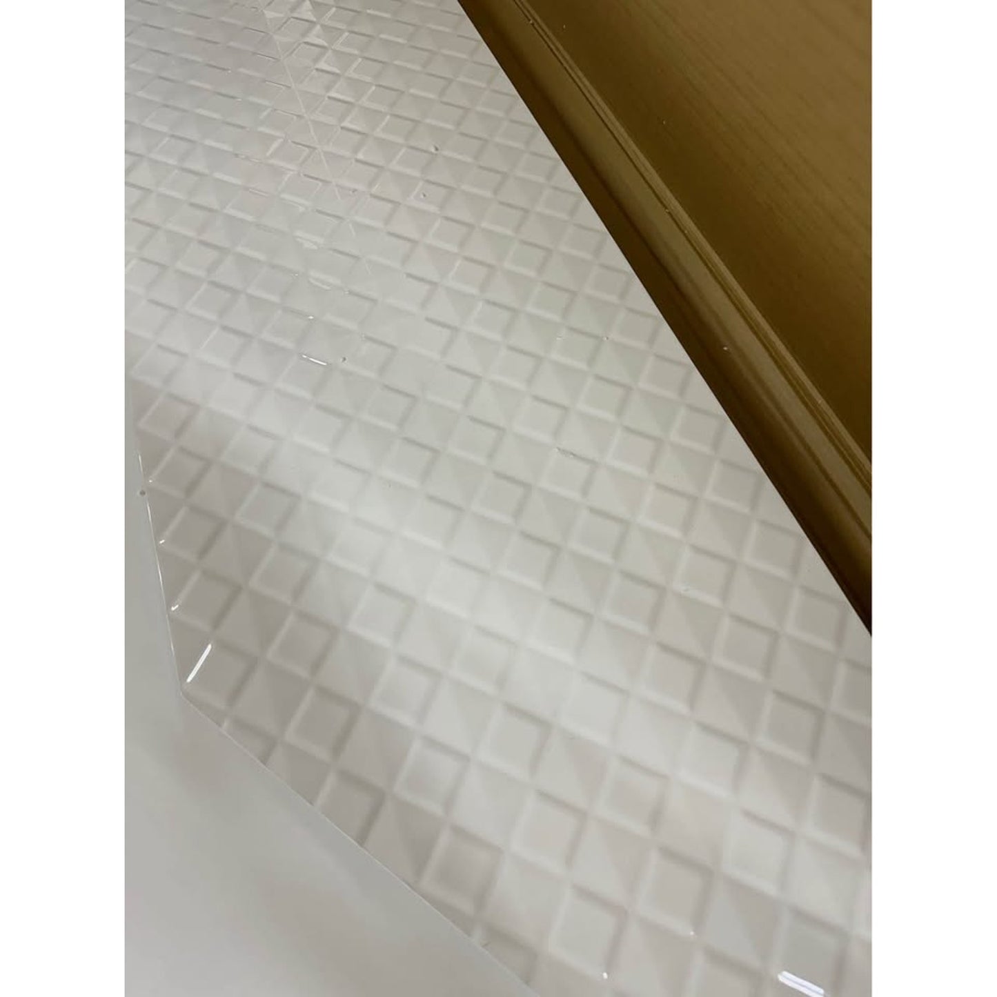 Ives White High Gloss Wood Frame Queen Panel Bed with Touch LED Light in Headboard