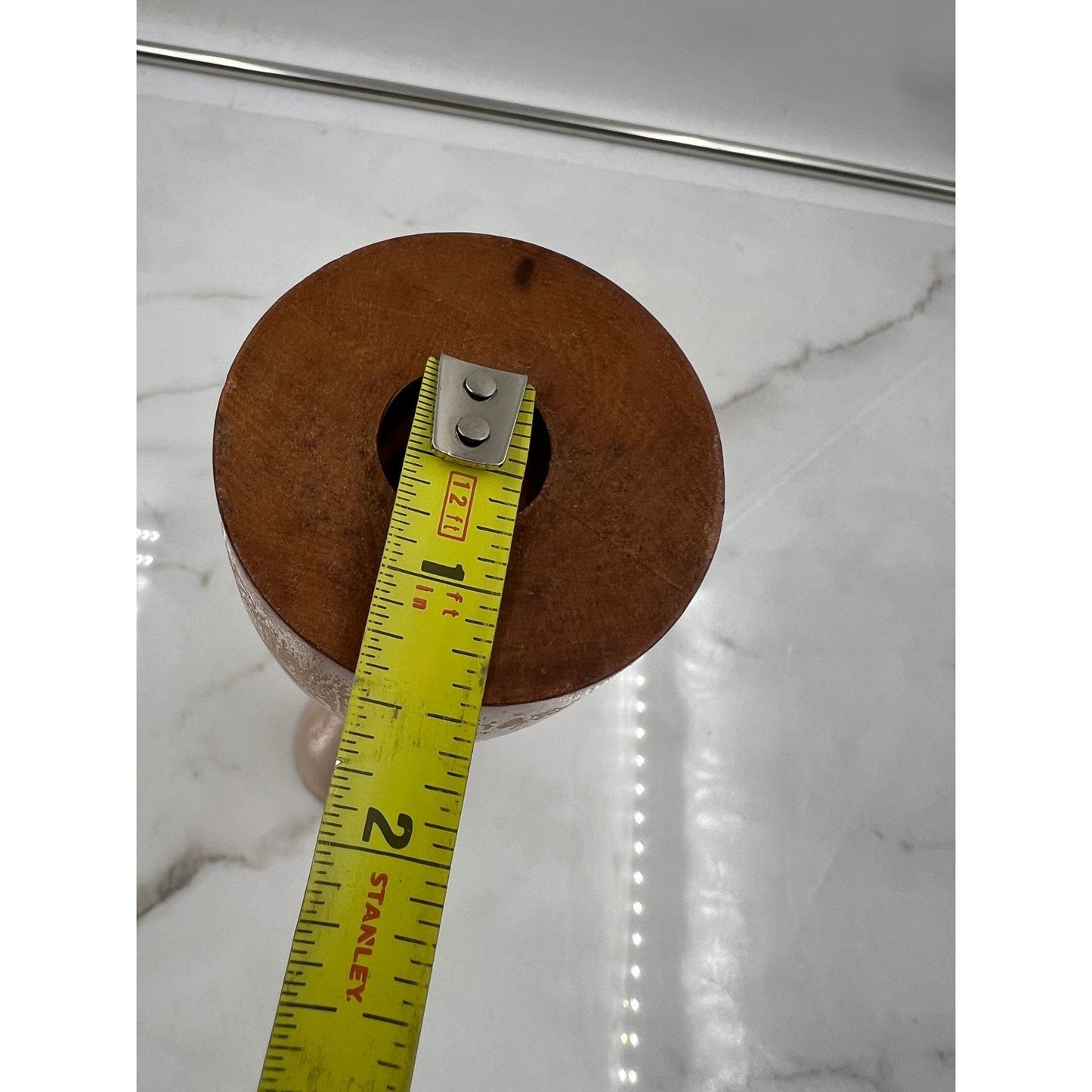 Vintage Mid Century Modern Wood Candlestick Holder Danish Style Tapered 12 Inch