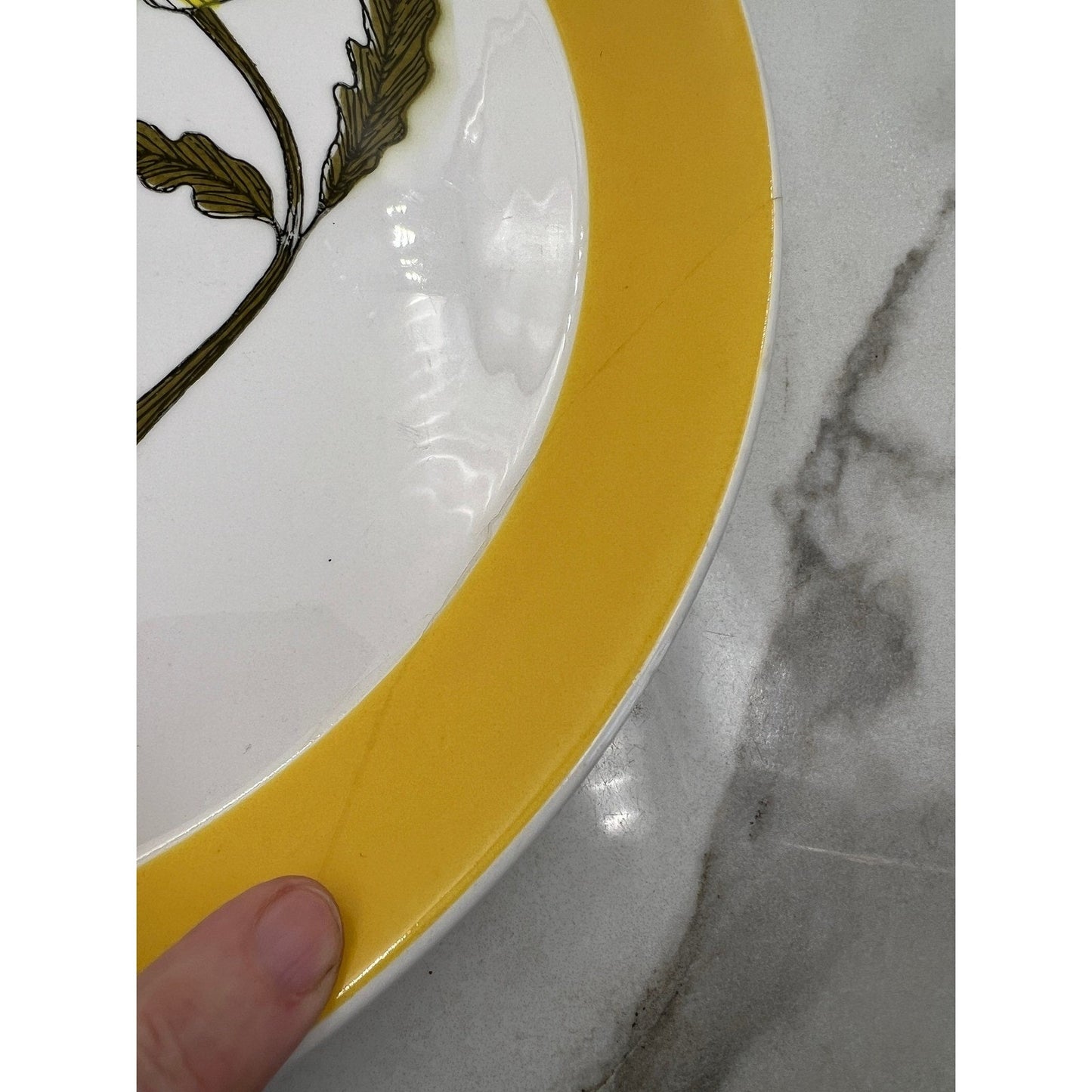 Vintage Mikasa Duplex Duet Yellow Poppy DINNER PLATE Ben Seibel 12.5" JAPAN