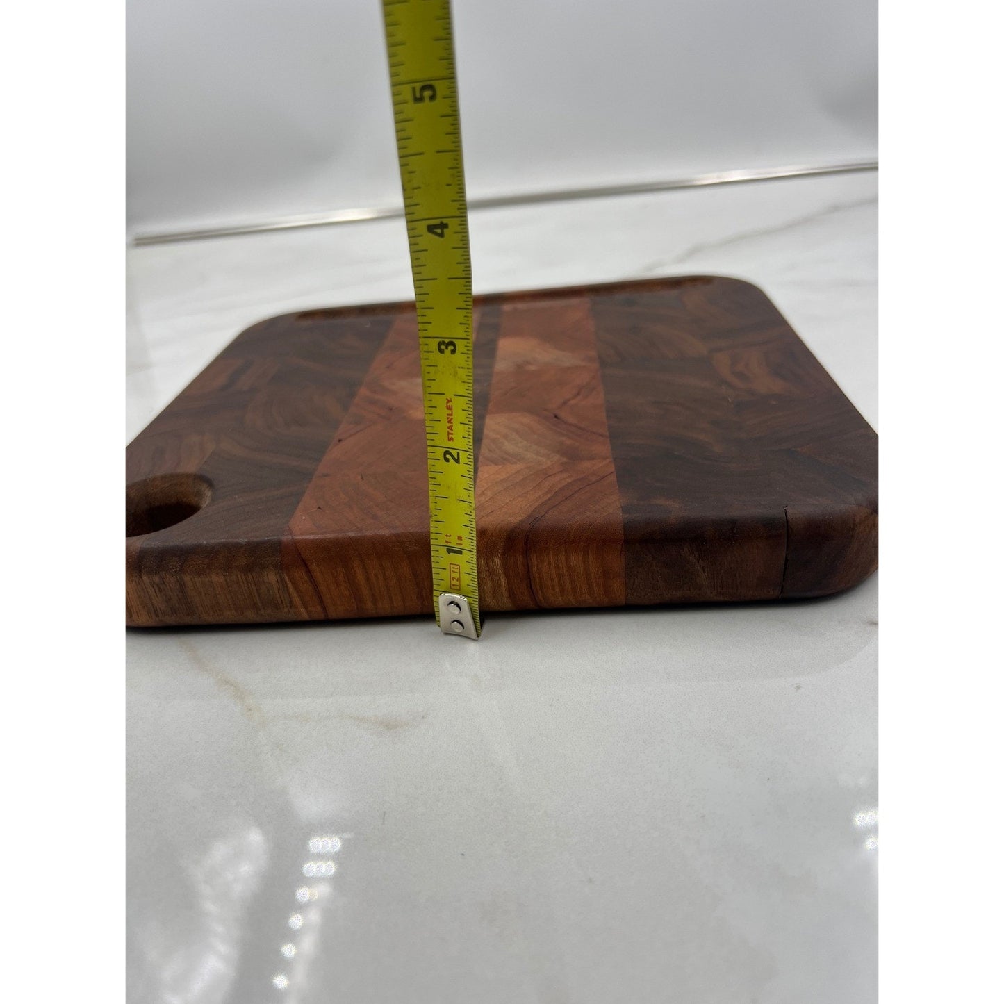 Heartwood Woodworks Cutting Board End Grain Walnut Cherry Butcher Block 9.5in