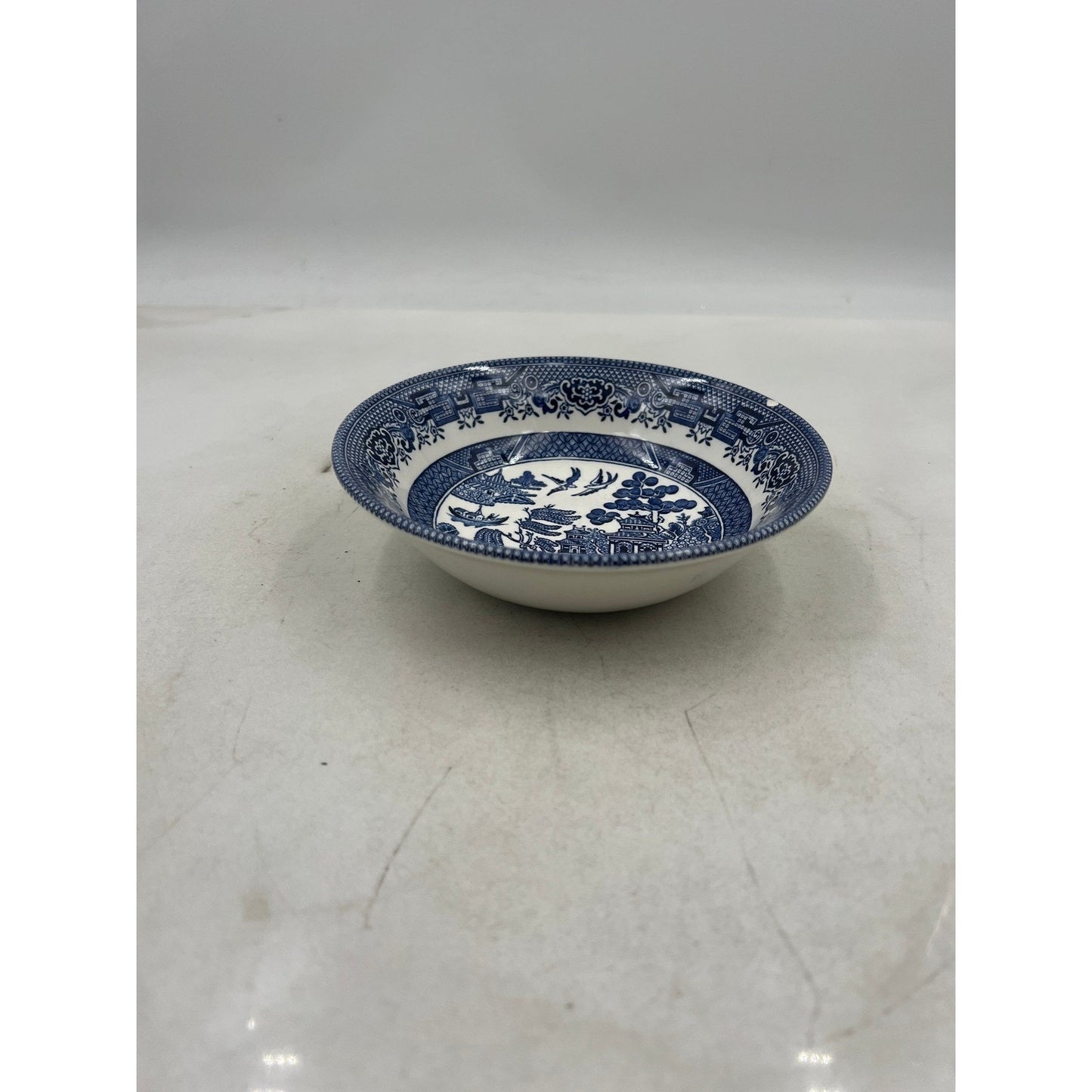 VTG Churchill Blue Willow Pattern Bowls England Chinoiserie 6"